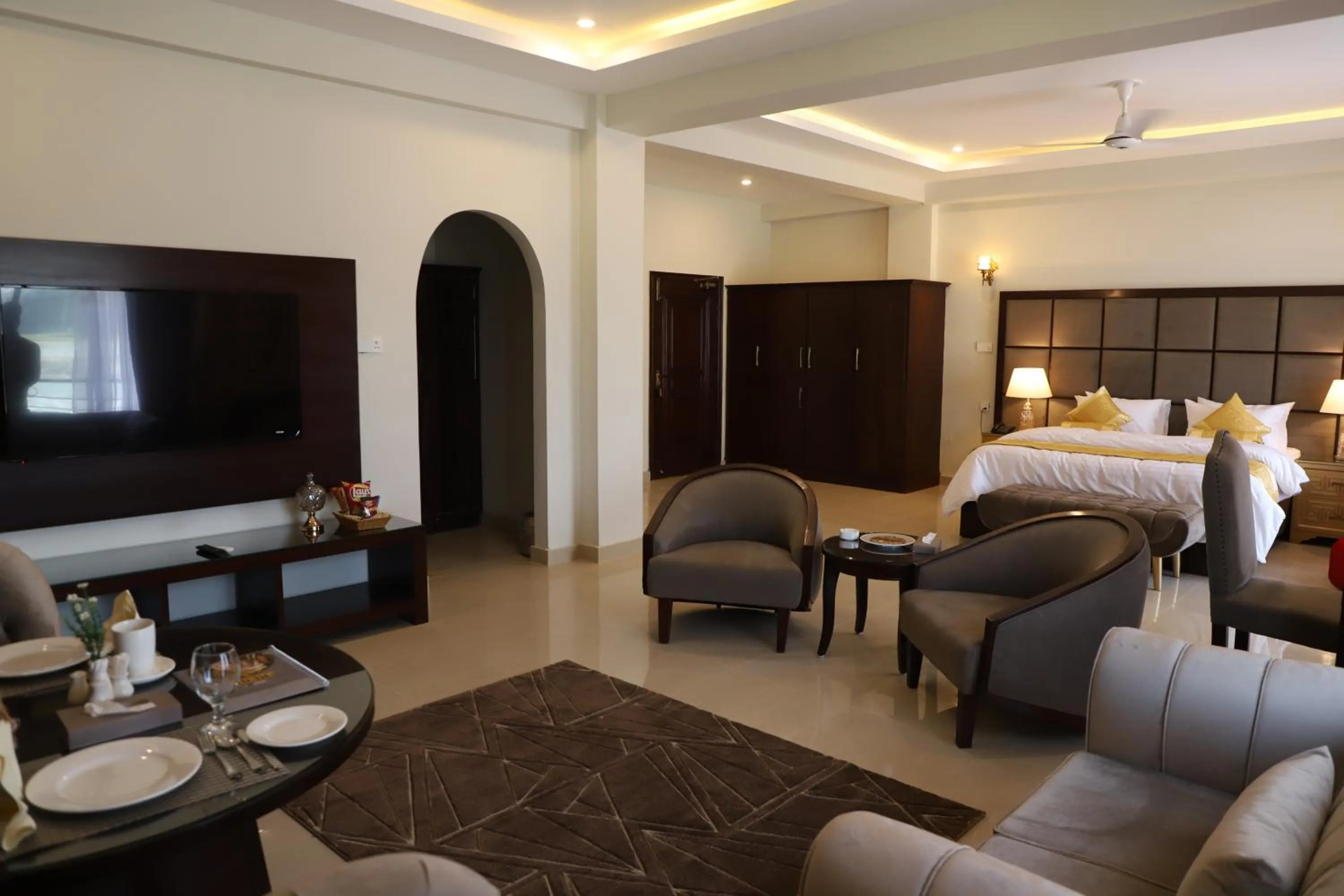 Photo of the whole room, Bed in Swat Palace Hotel By Northin