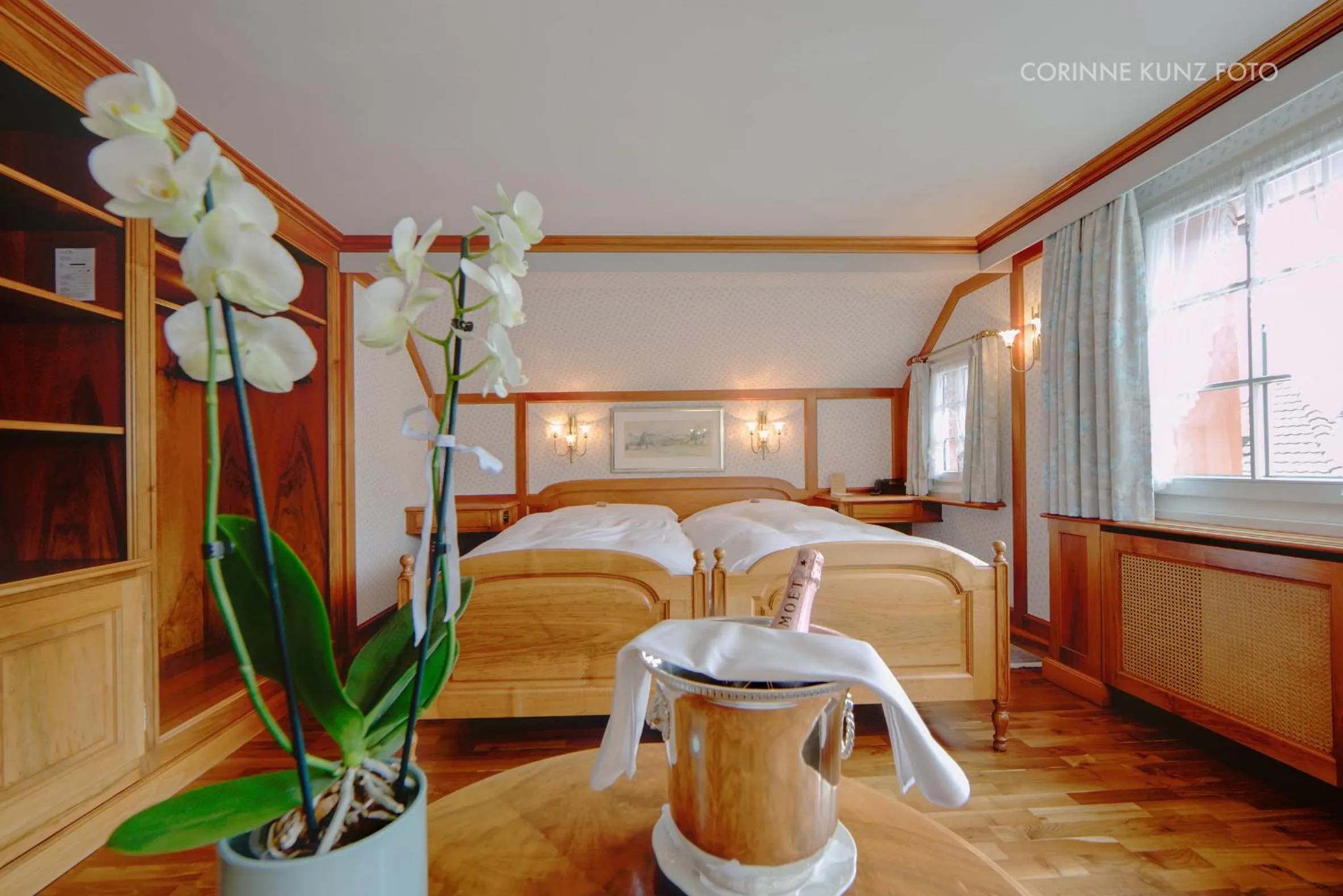 Bed in Hotel Säntis