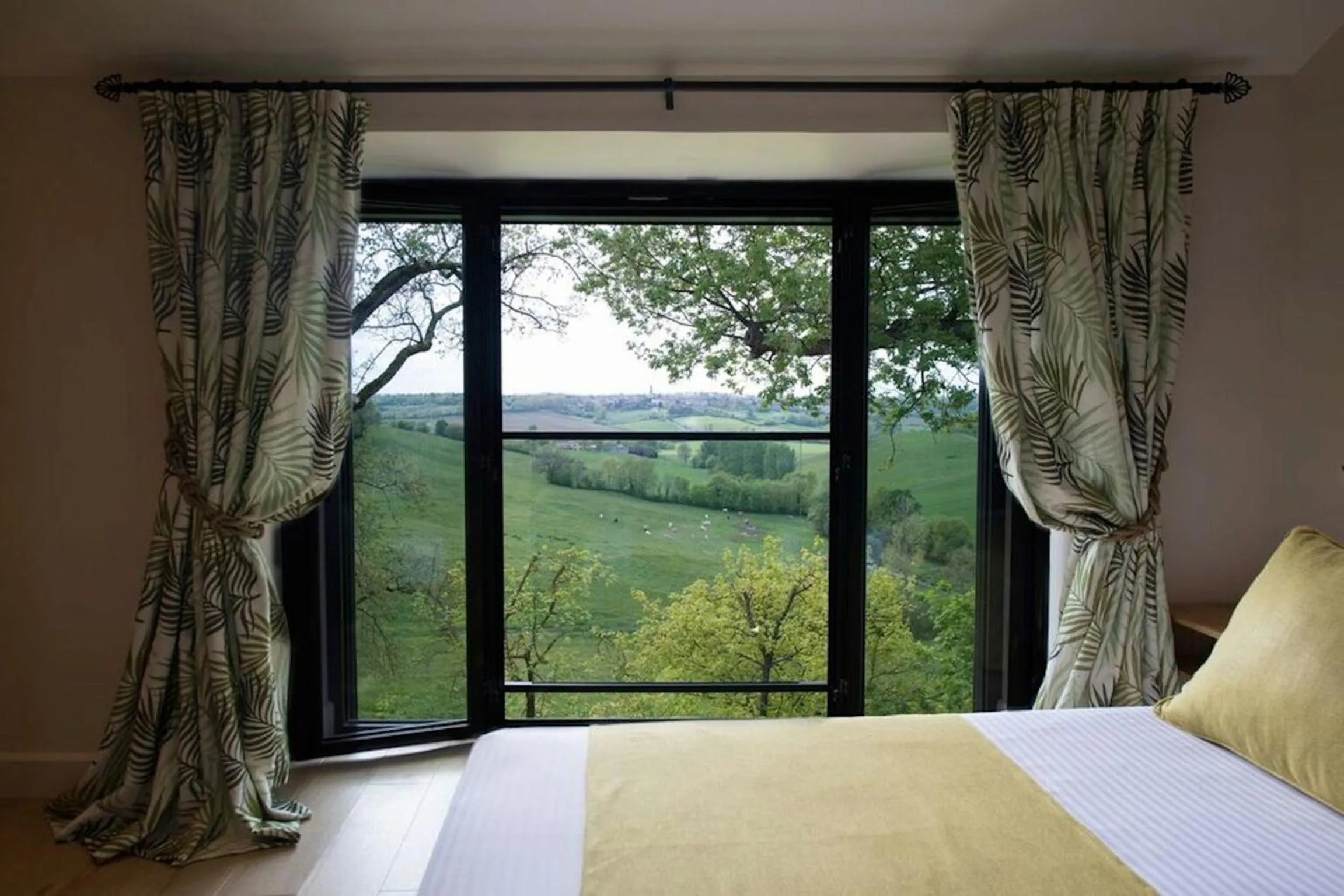 Landmark view, Bed in Chambres d'hôtes Domaine de Nazère