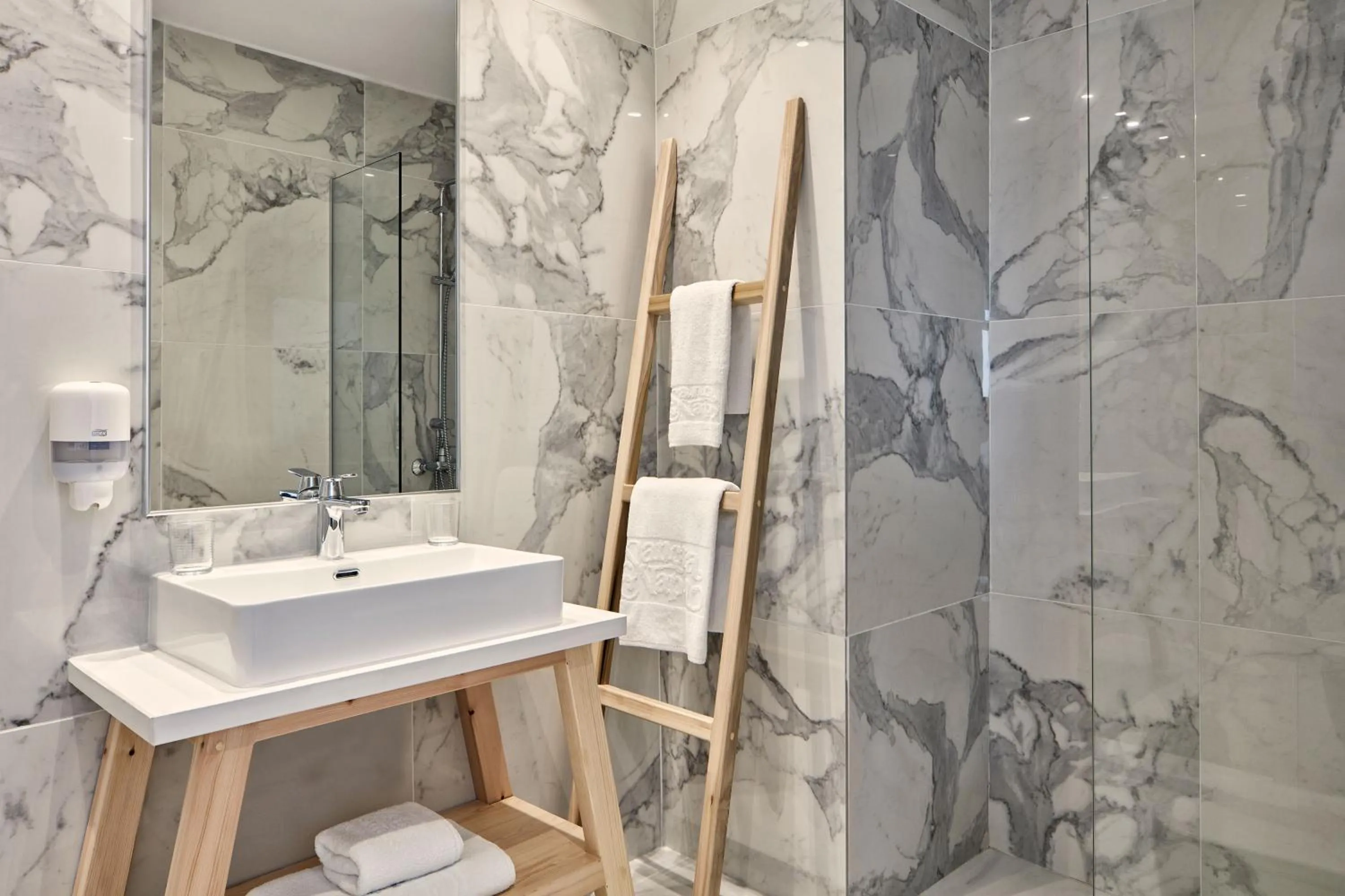 Shower in Atlantica Sancta Napa Hotel