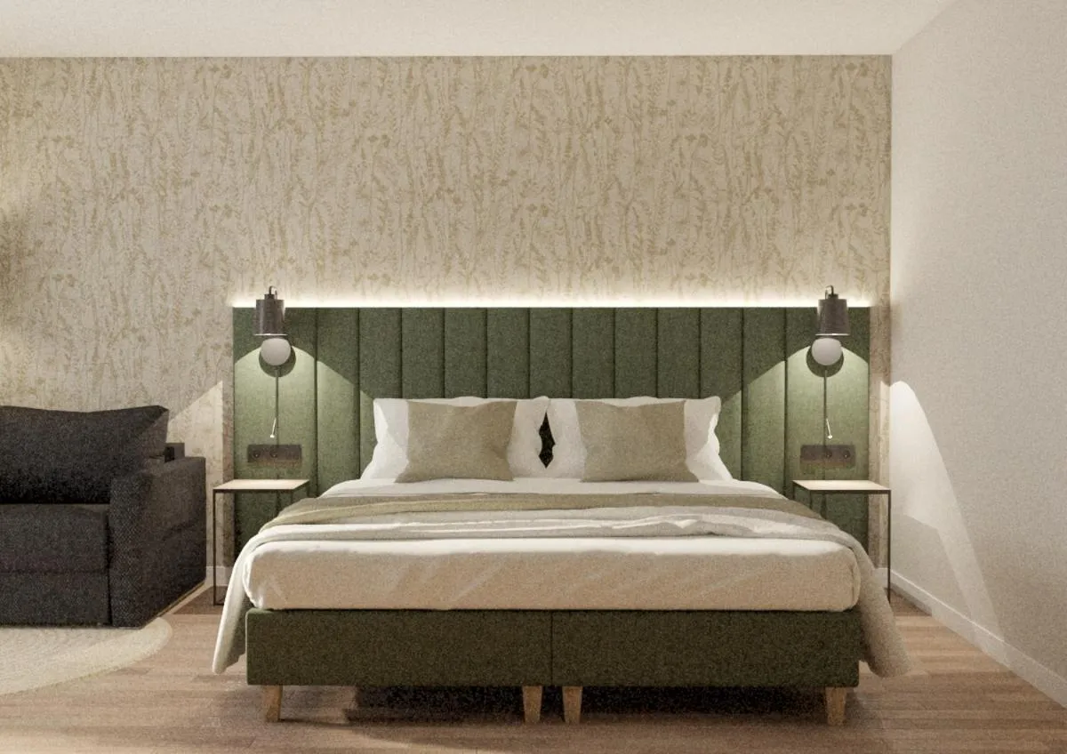 Bed in Hotel Blutenburg