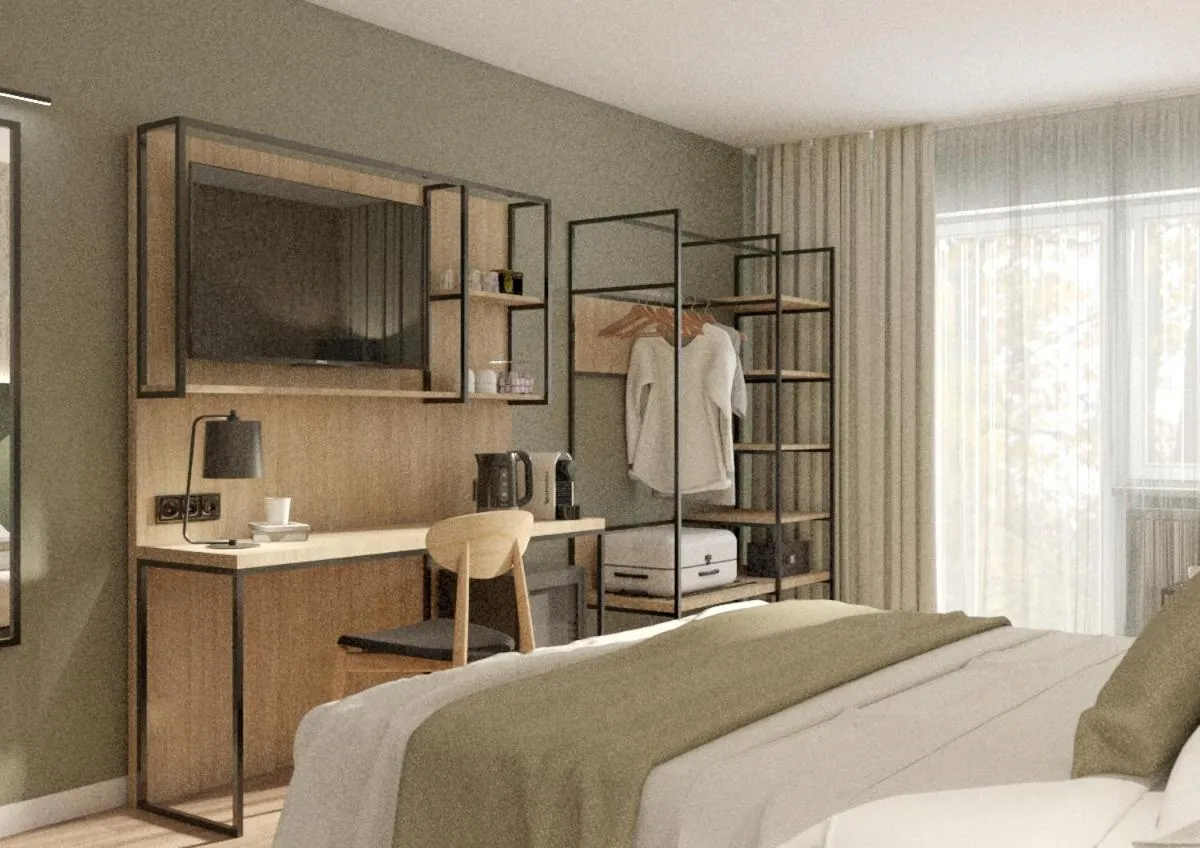 Bed in Hotel Blutenburg