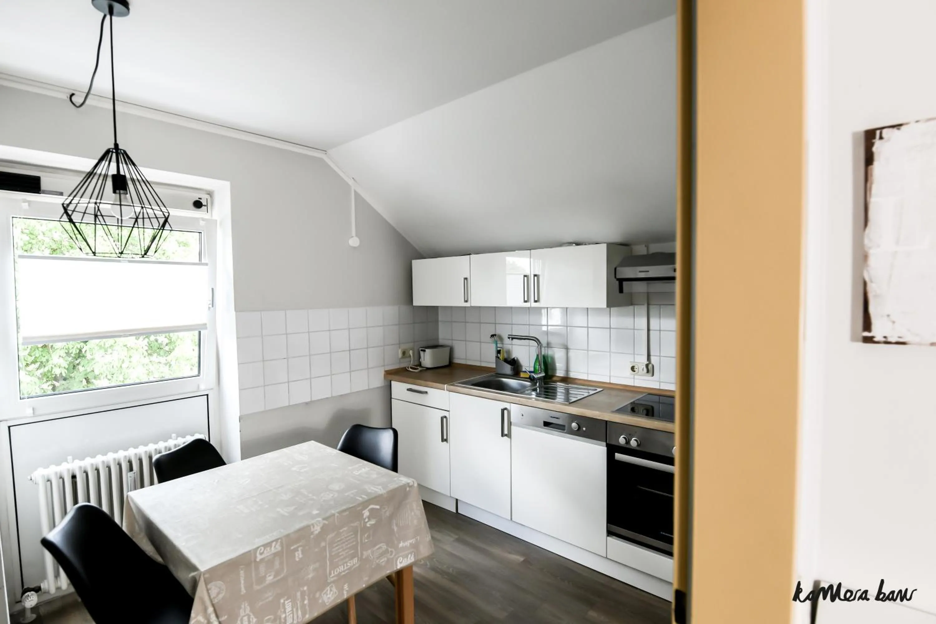 Kitchen or kitchenette in Hotel Blutenburg