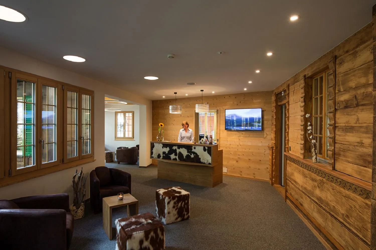 Lobby or reception in Hotel Alpenruh