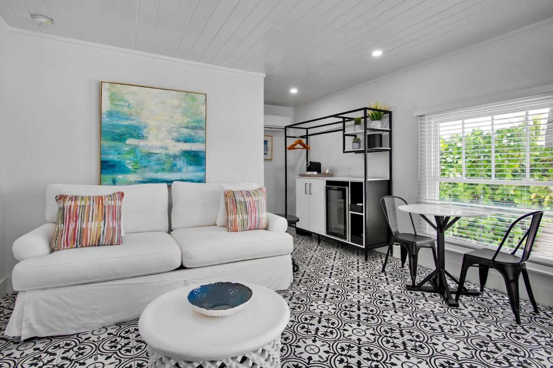 Living room in Pelican Post at Anna Maria Island Inn
