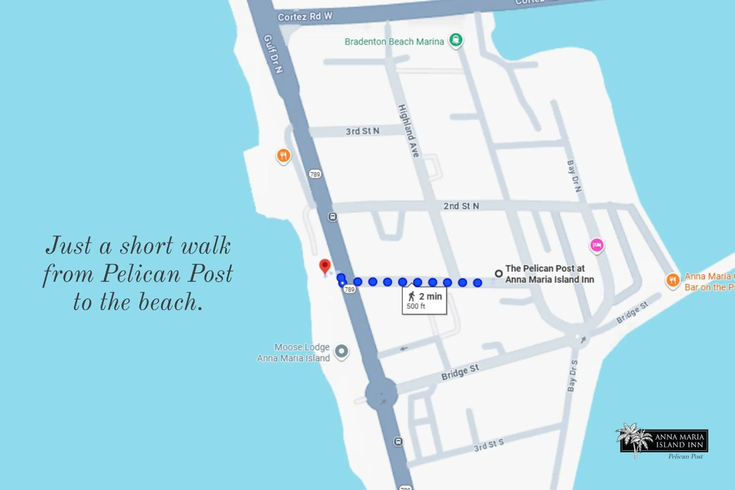 Beach in Pelican Post at Anna Maria Island Inn