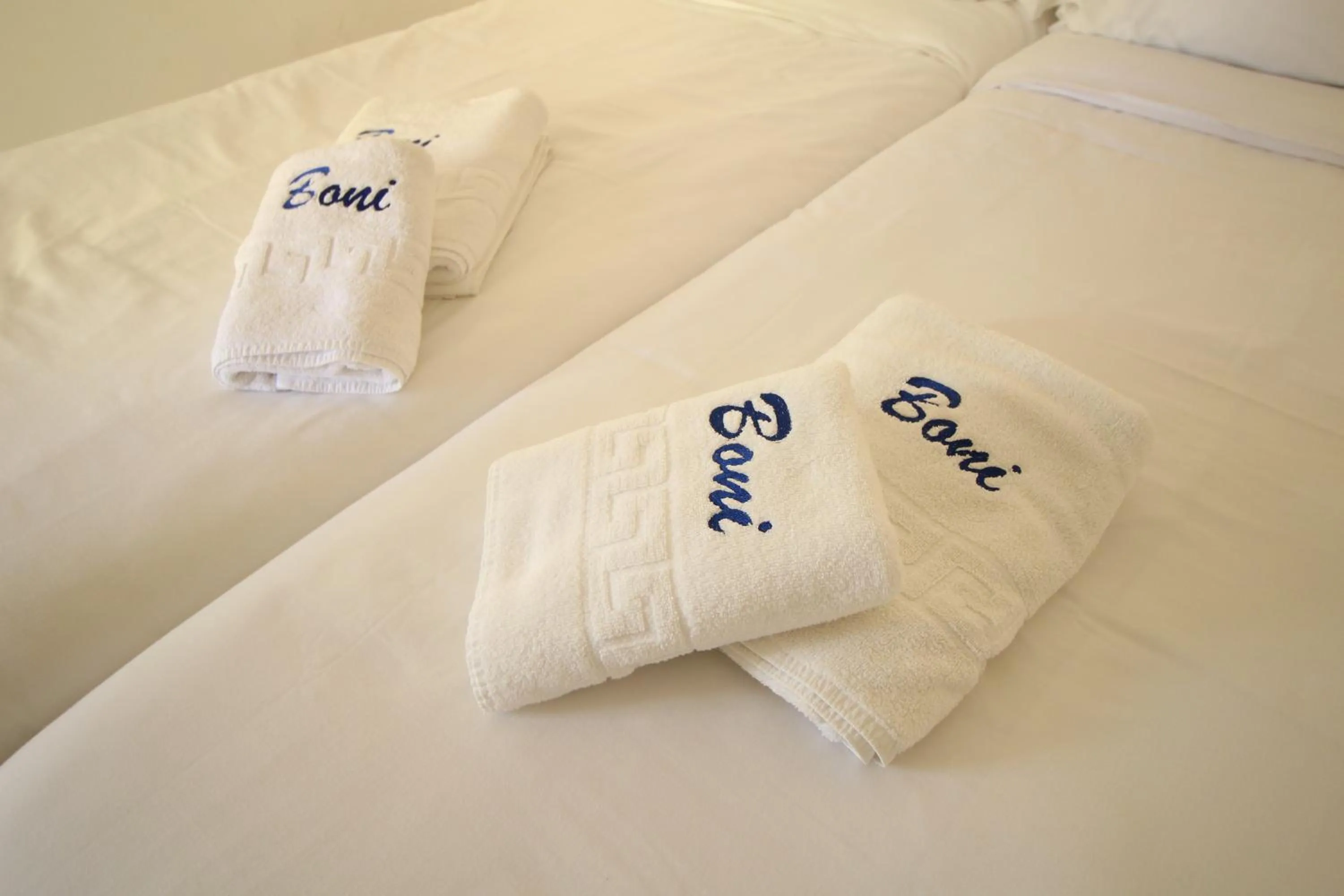 Property logo or sign, Bed in Apartamentos Boni