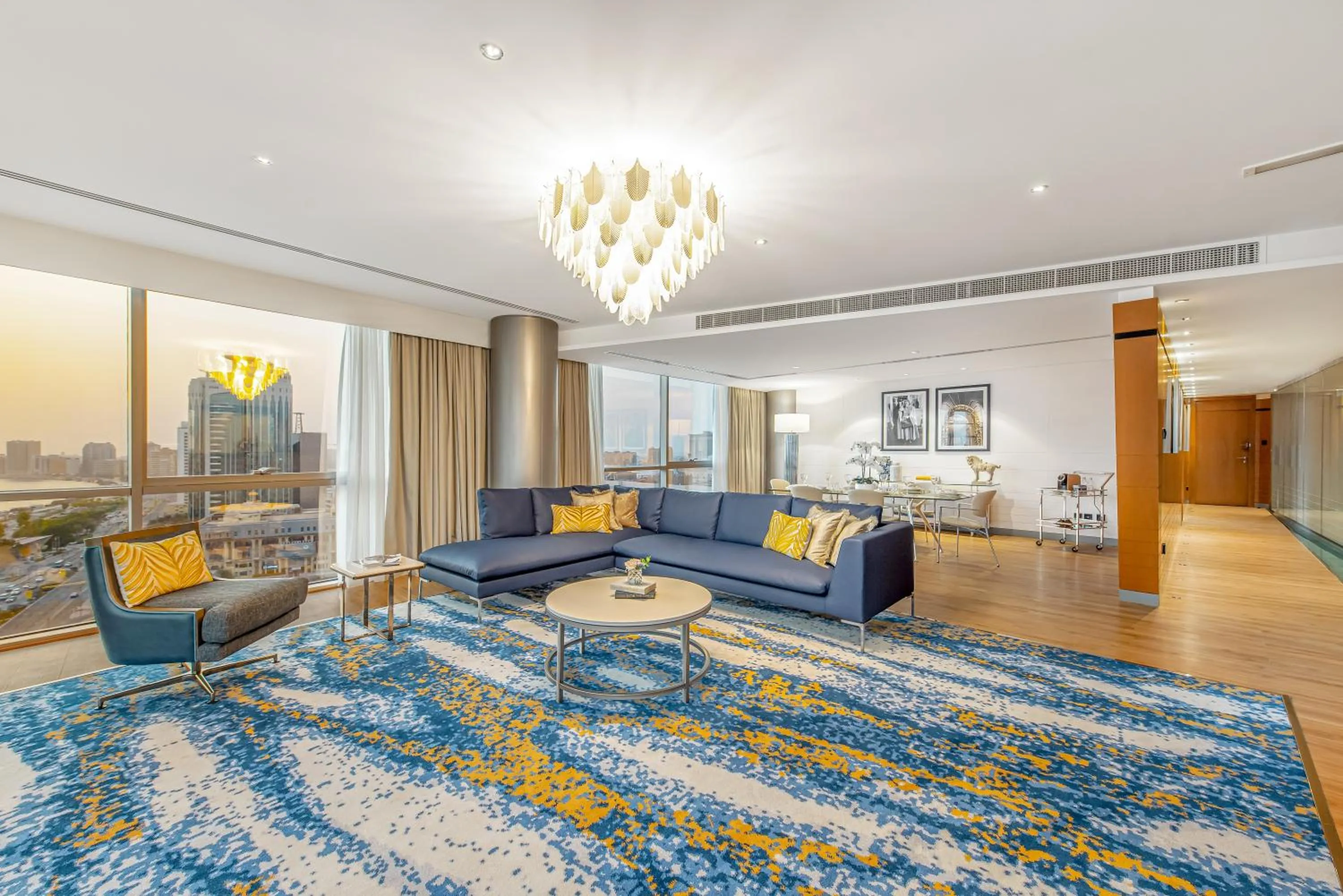 Living room in Golden Sands Boutique Hotel-Dubai Creek