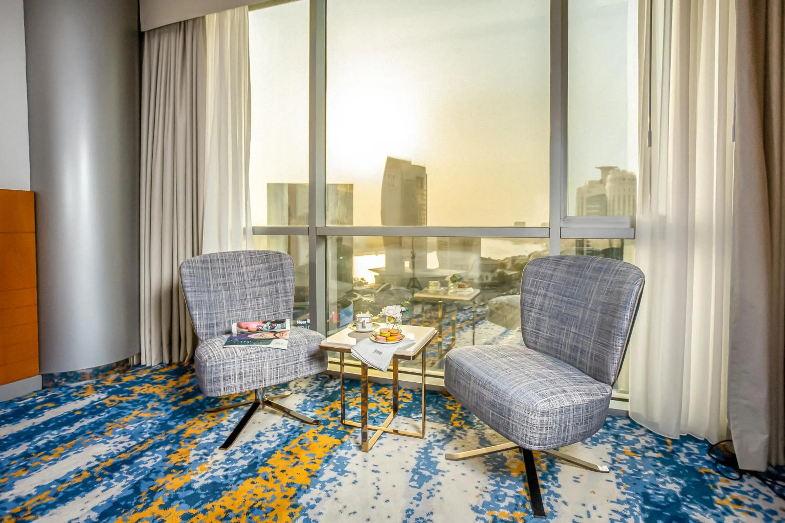 Living room in Golden Sands Boutique Hotel-Dubai Creek