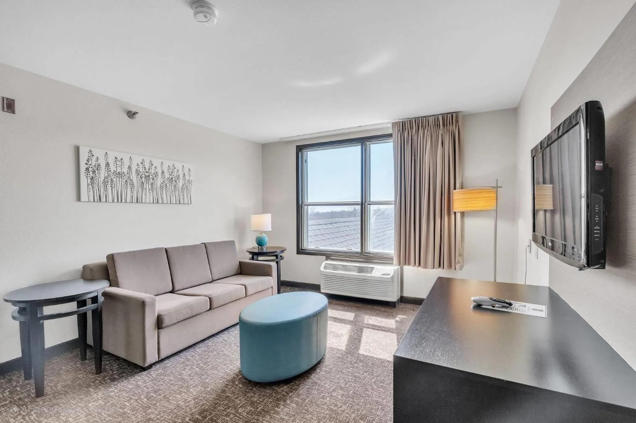 Bedroom in Sleep Inn & Suites near Spirit Mountain