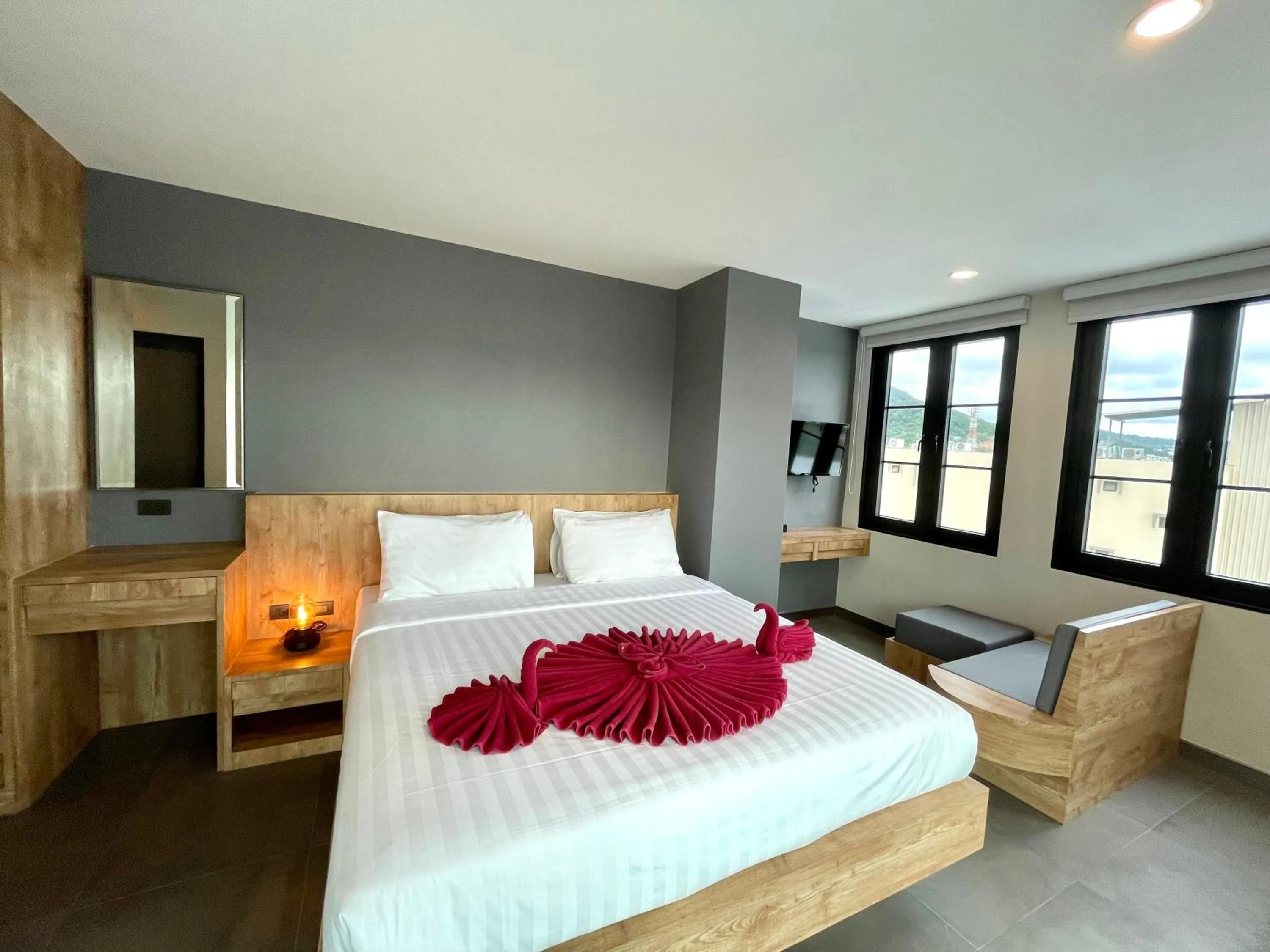 Bedroom, Bed in Room Actually Service Apartment