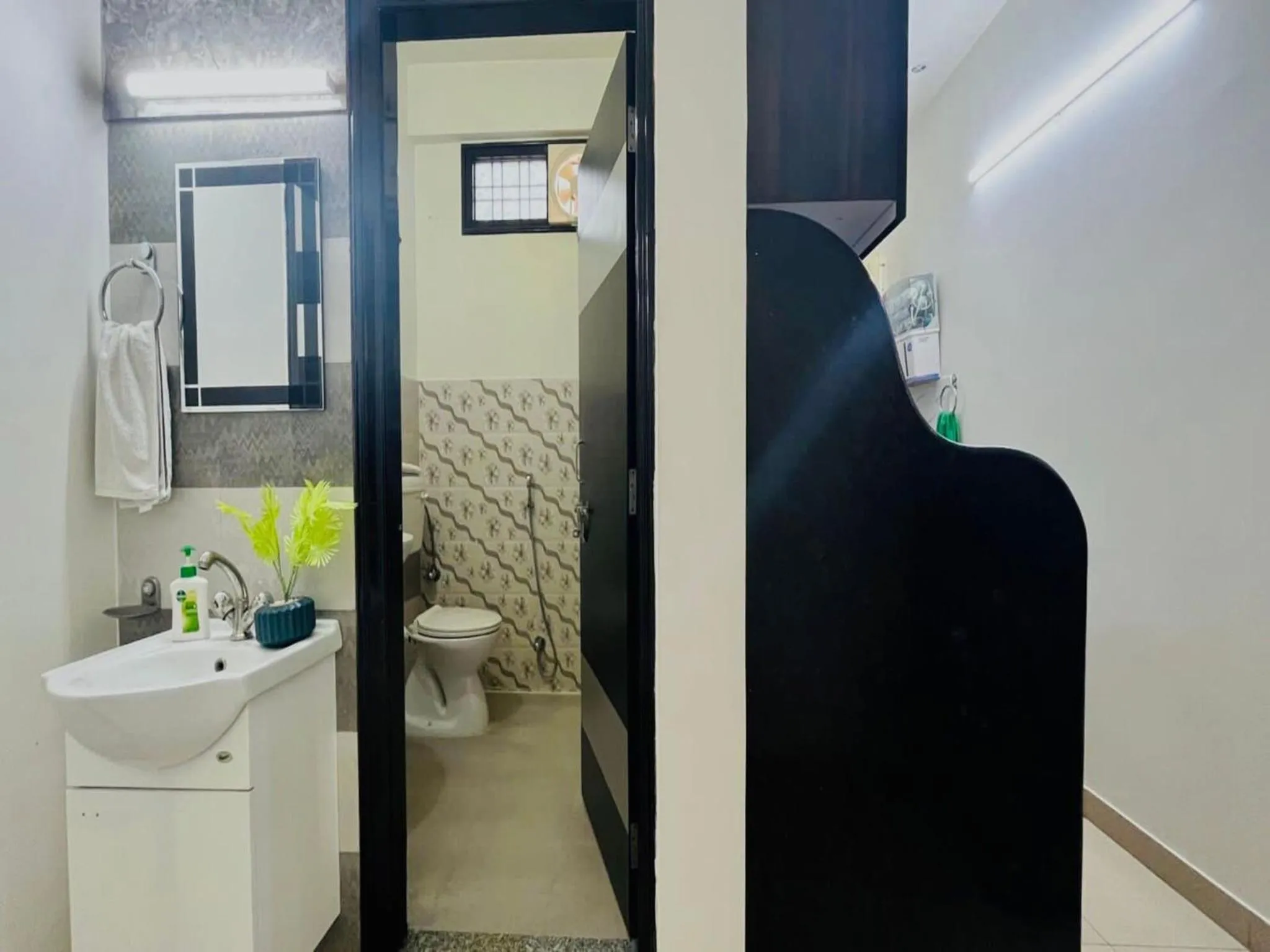 Bathroom in BluO 2BR Jaipur - Lift, Balcony, Parking, Terrace