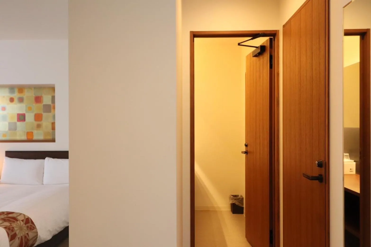 Bed in Hotel Rakurakuan