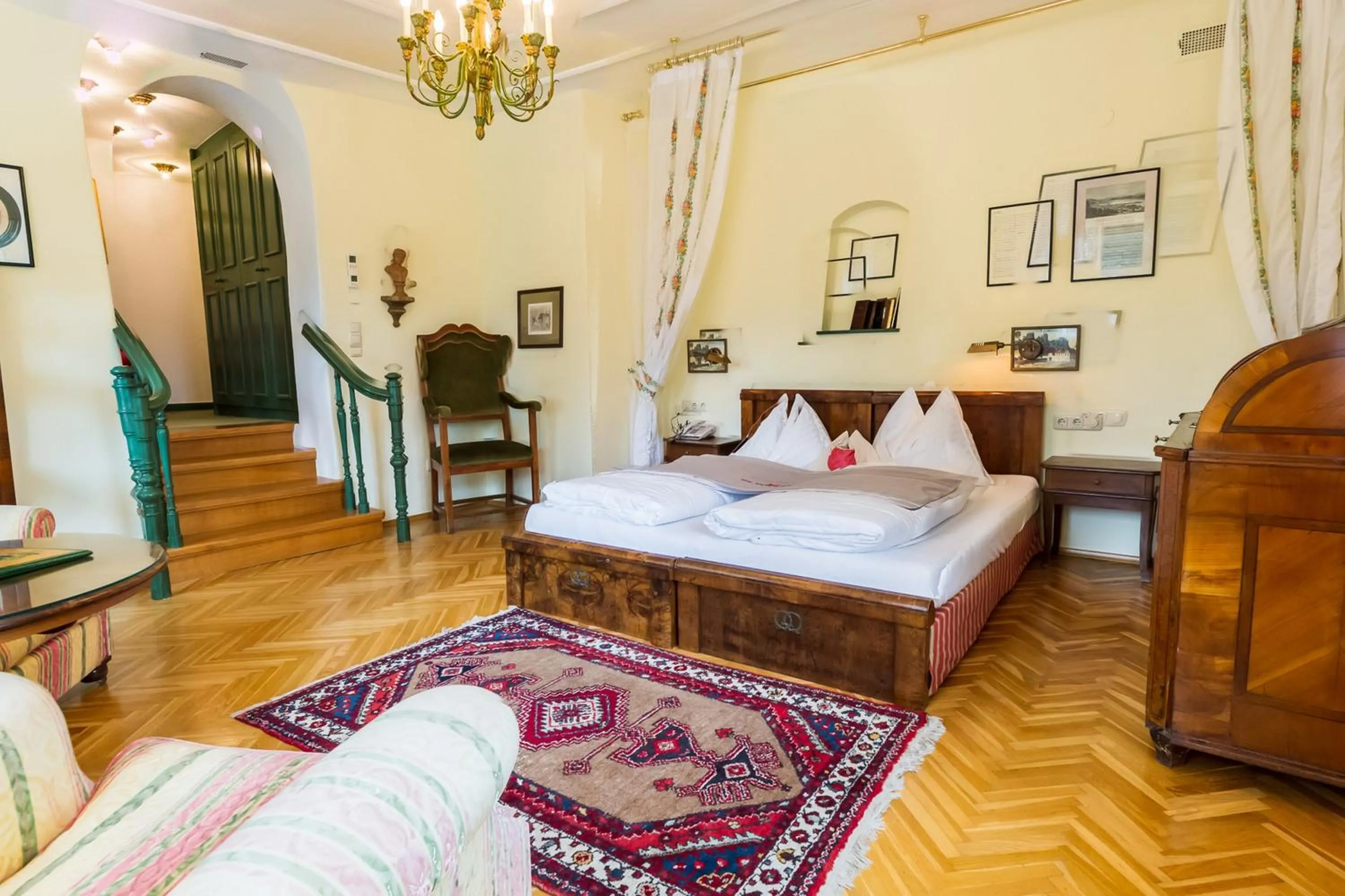 Photo of the whole room, Bed in Hotel Schloss Leonstain