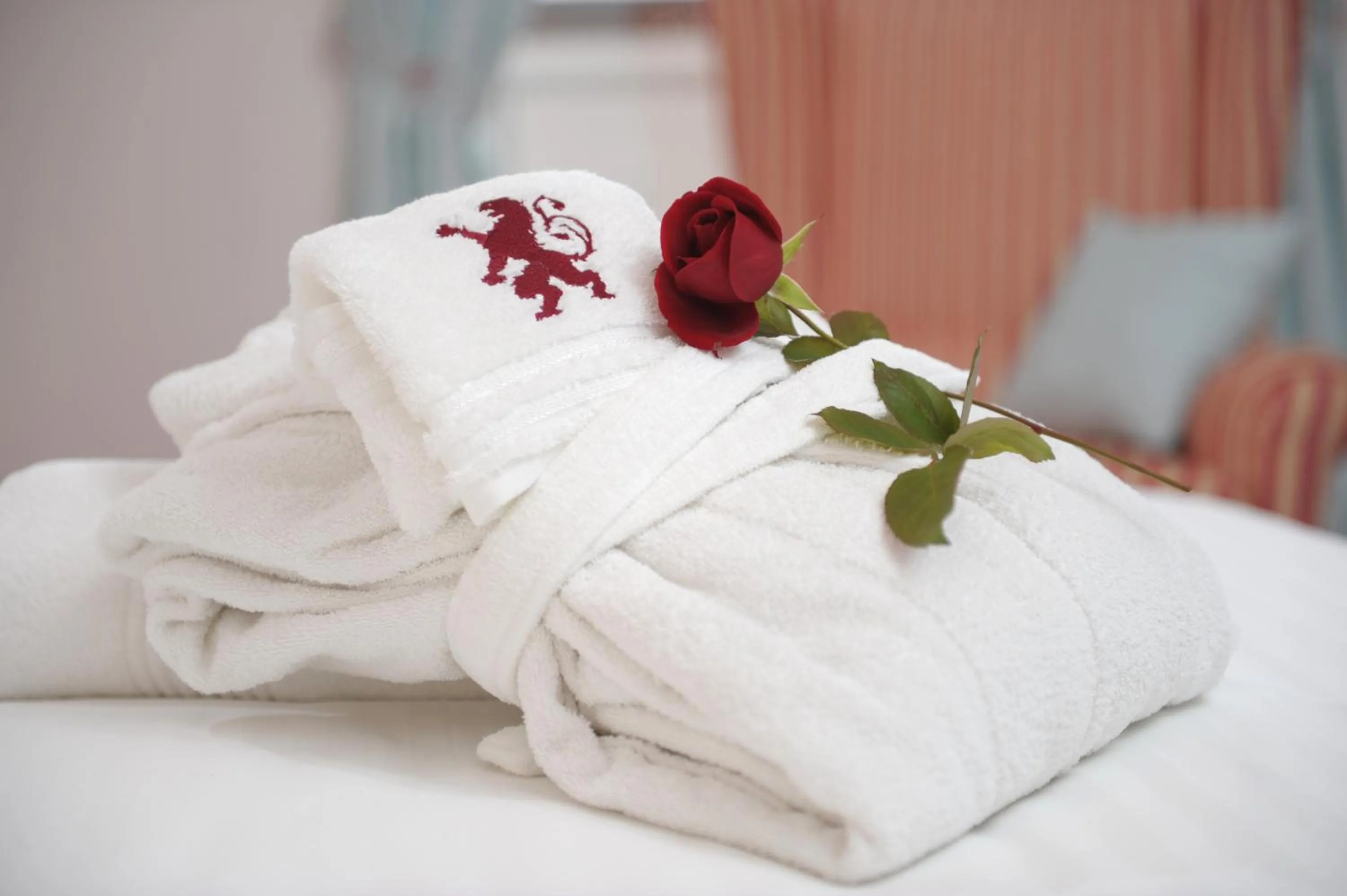 Bathroom, Bed in Hotel Schloss Leonstain