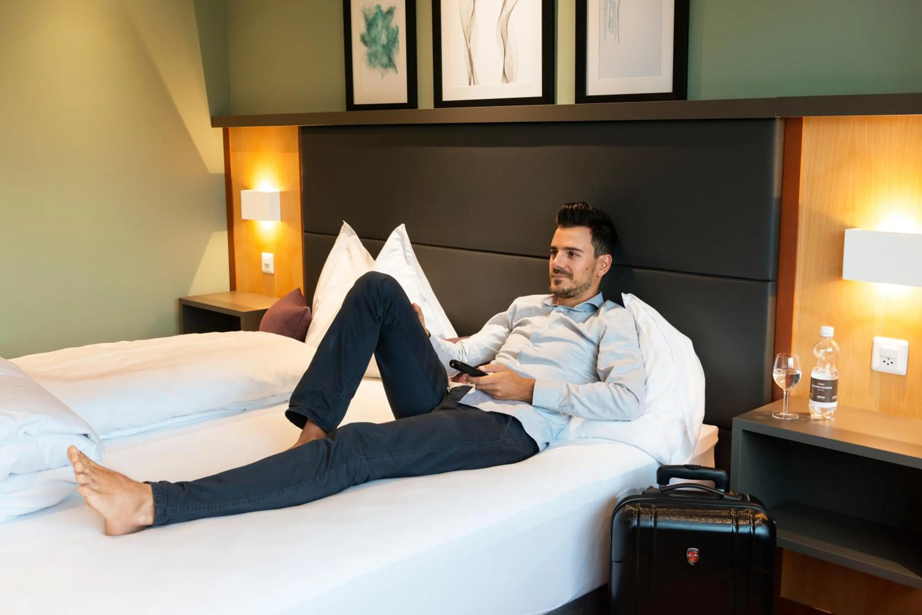 Bed in Hotel Sempachersee