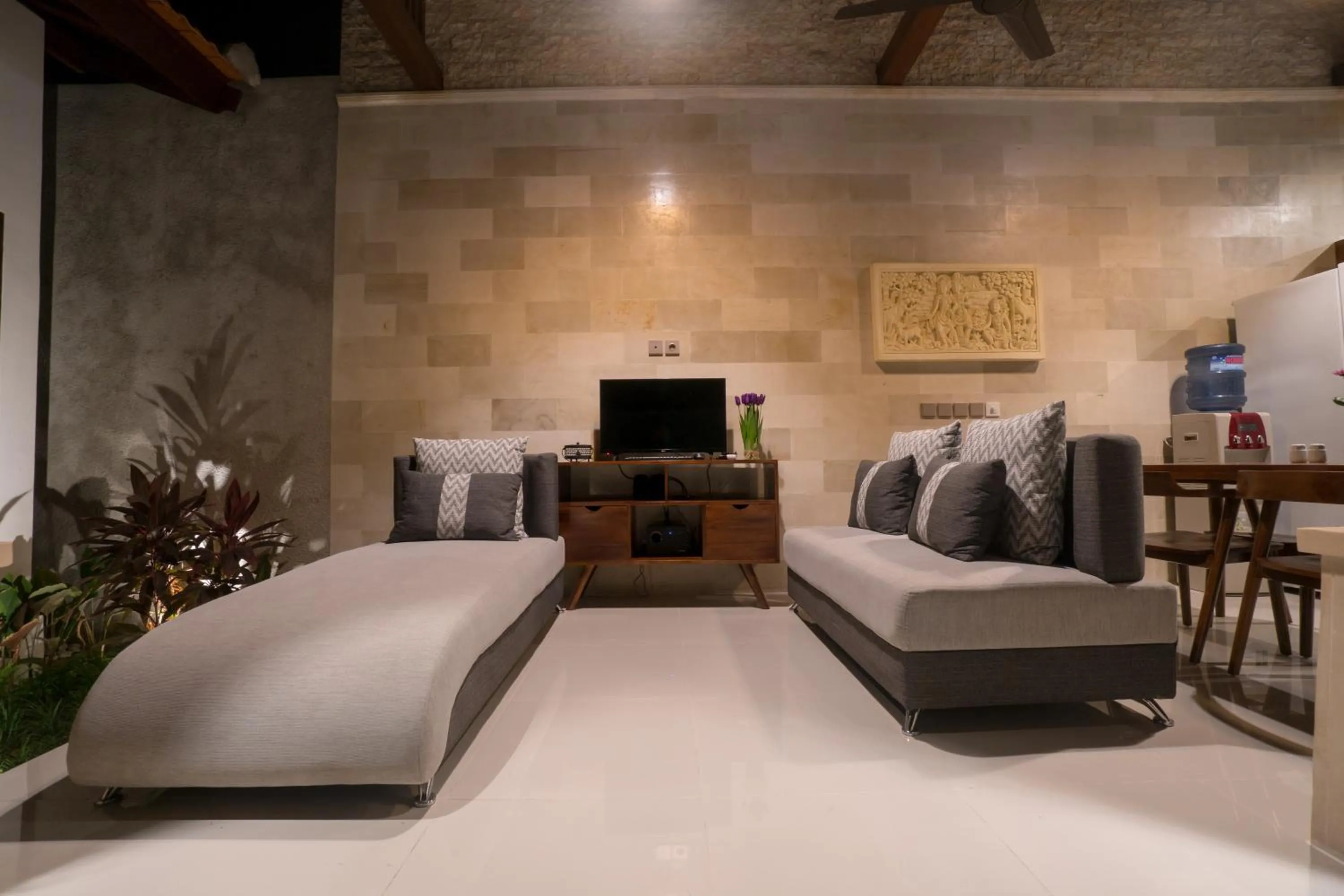 Living room, Bed in Royani Villa