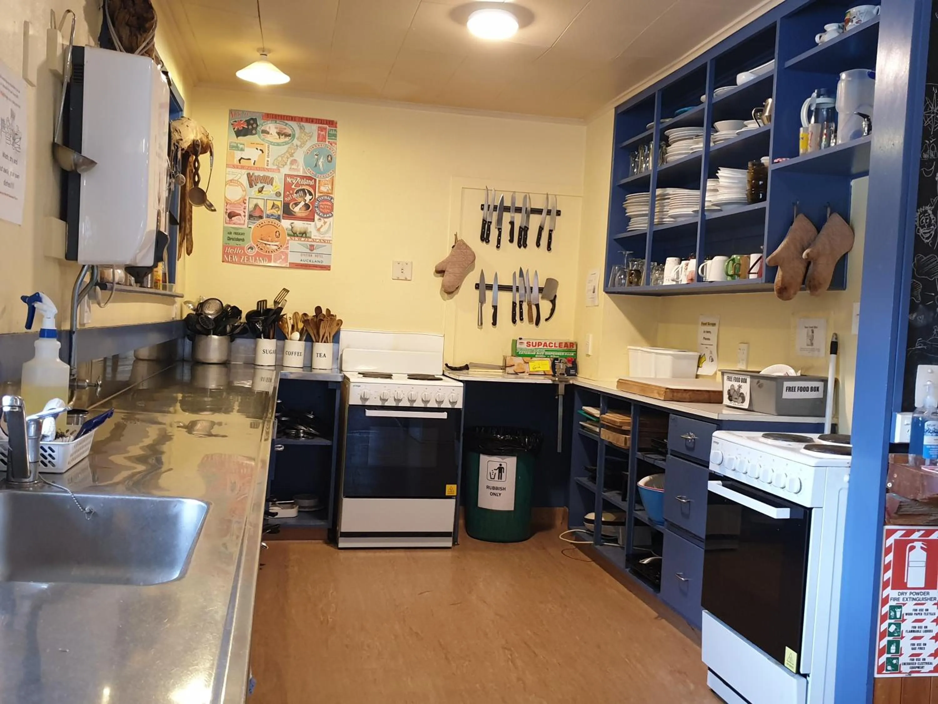 Communal kitchen in Glow Worm Accommodation