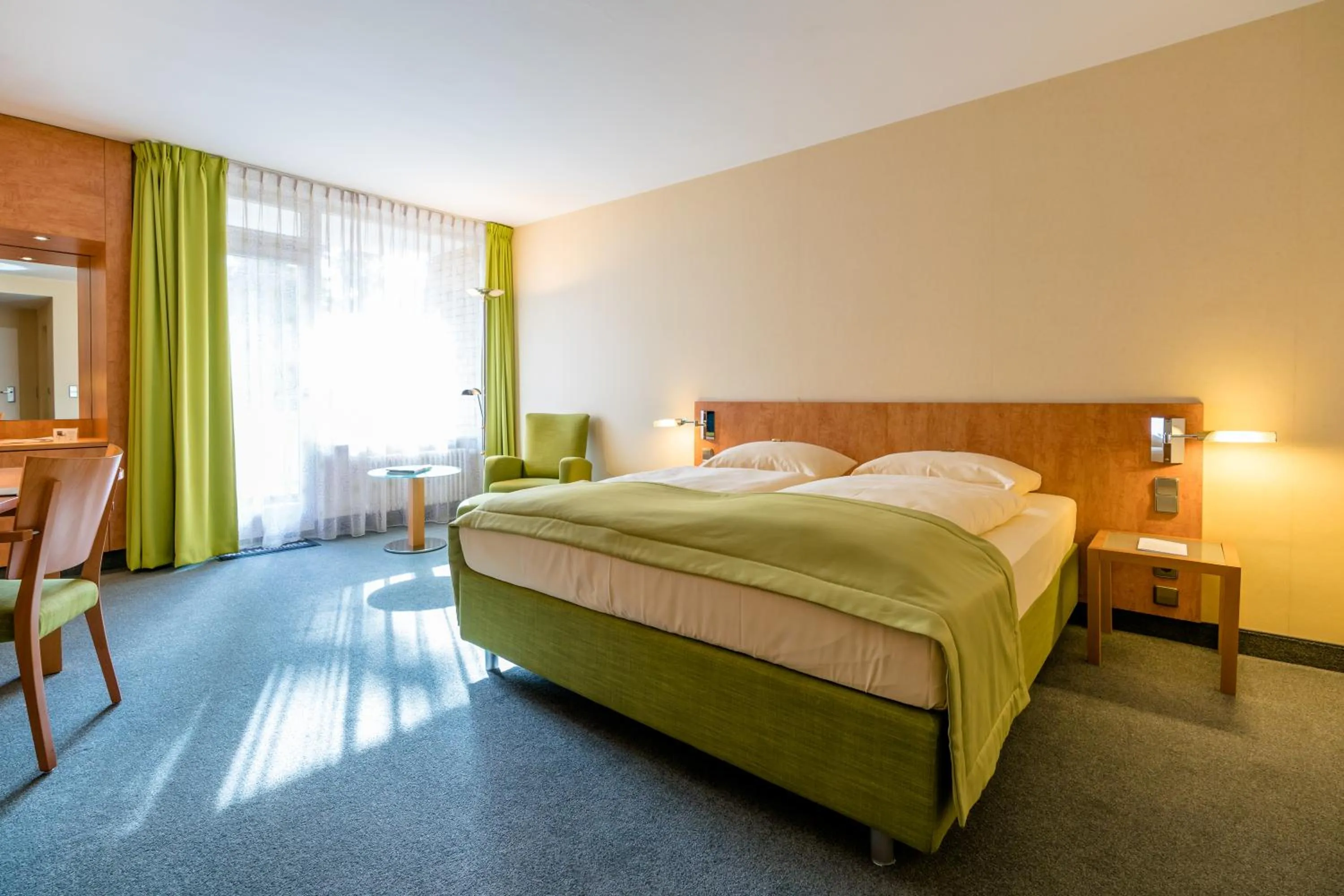 Photo of the whole room, Bed in Schlosspark Hotel