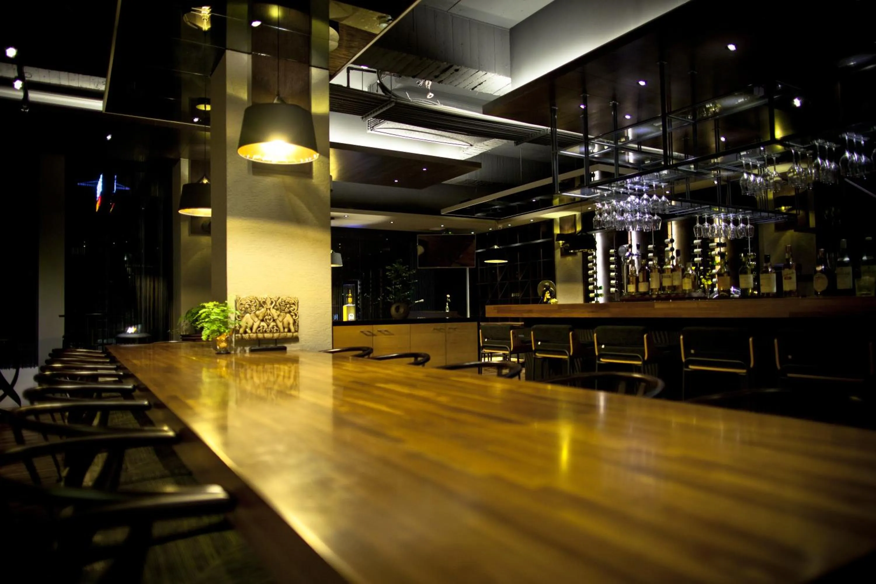 Lounge or bar in Wolken Lodge