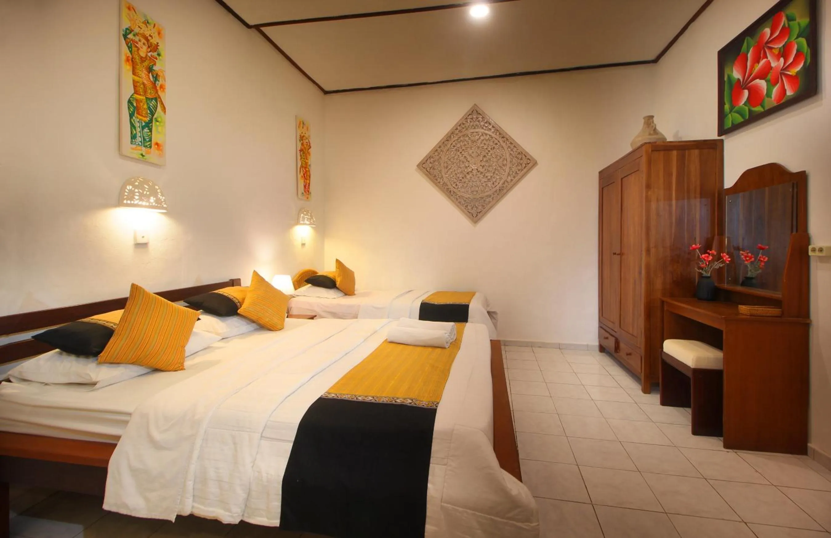 Bedroom, Bed in Hotel Jati Sanur