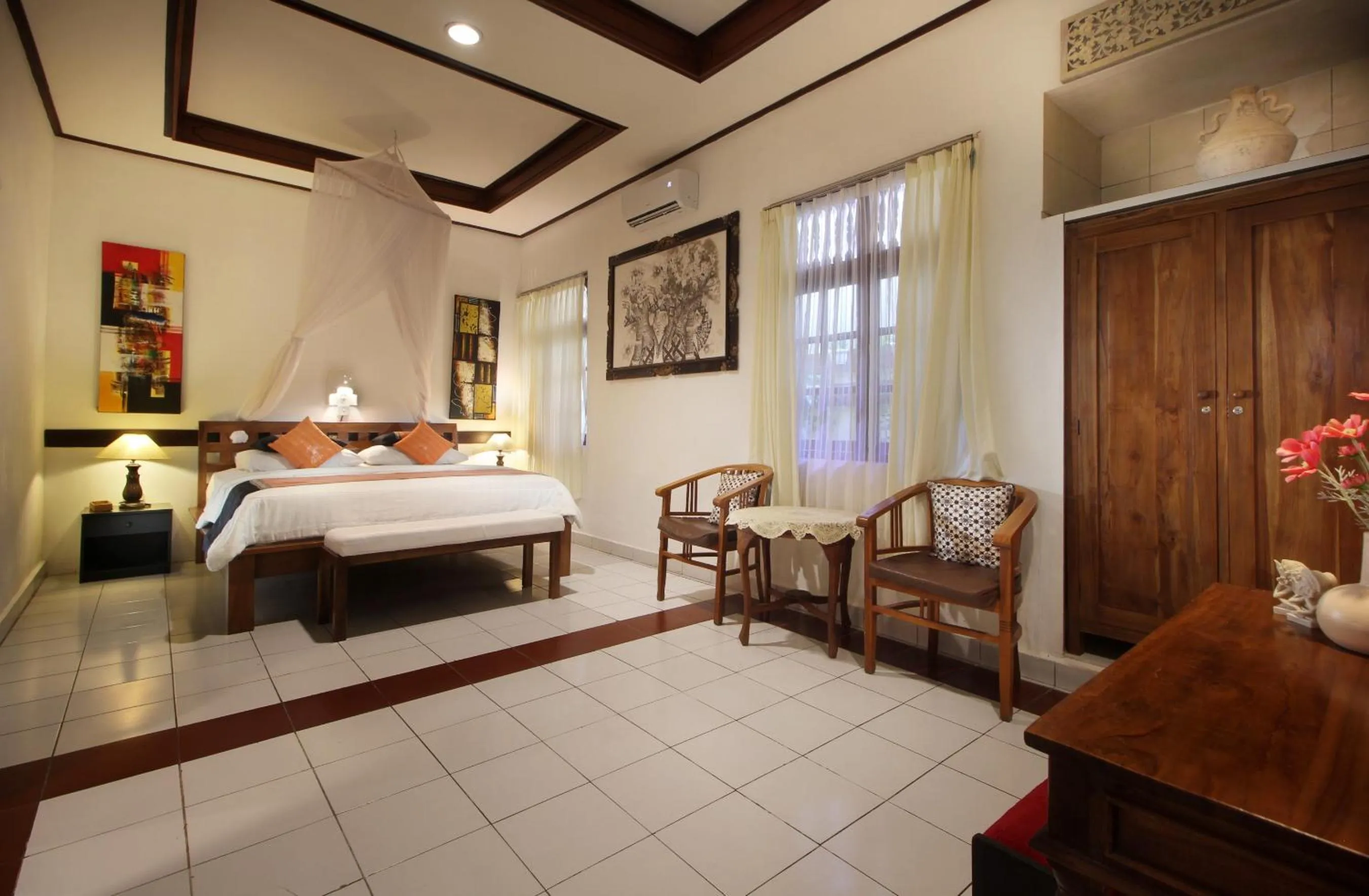 Bedroom, Bed in Hotel Jati Sanur