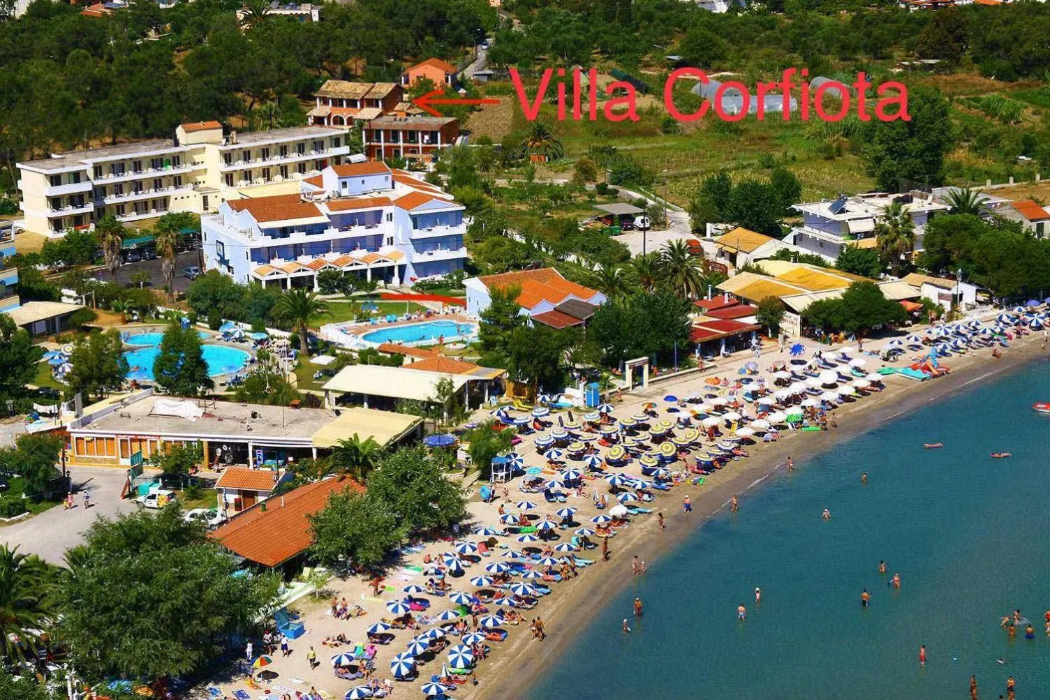 Bird's eye view in Villa Corfiota Moraitika Beach