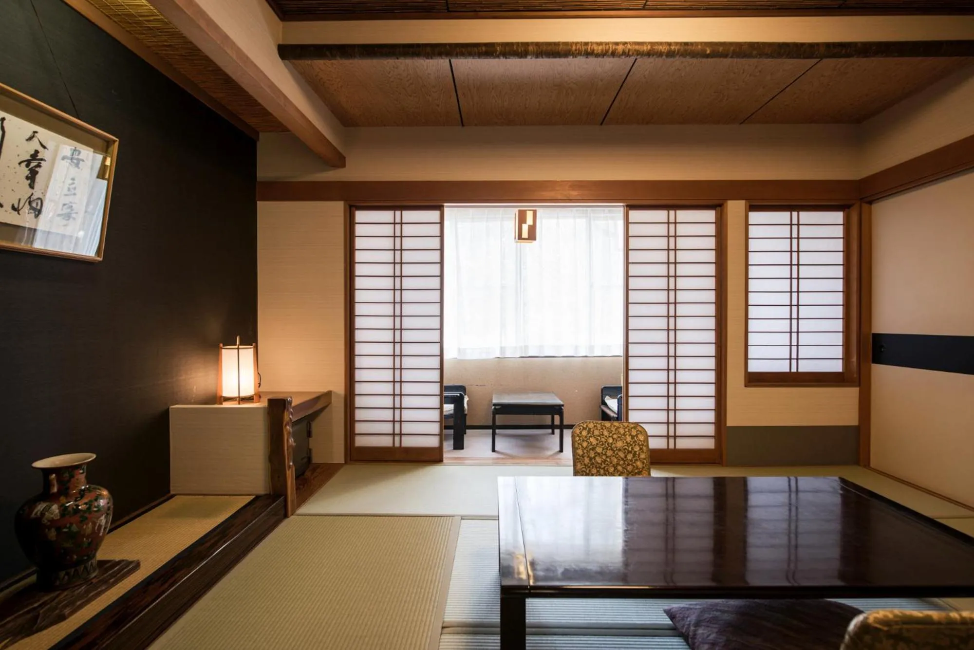 Bed in Takamiya Ryokan Miyamaso