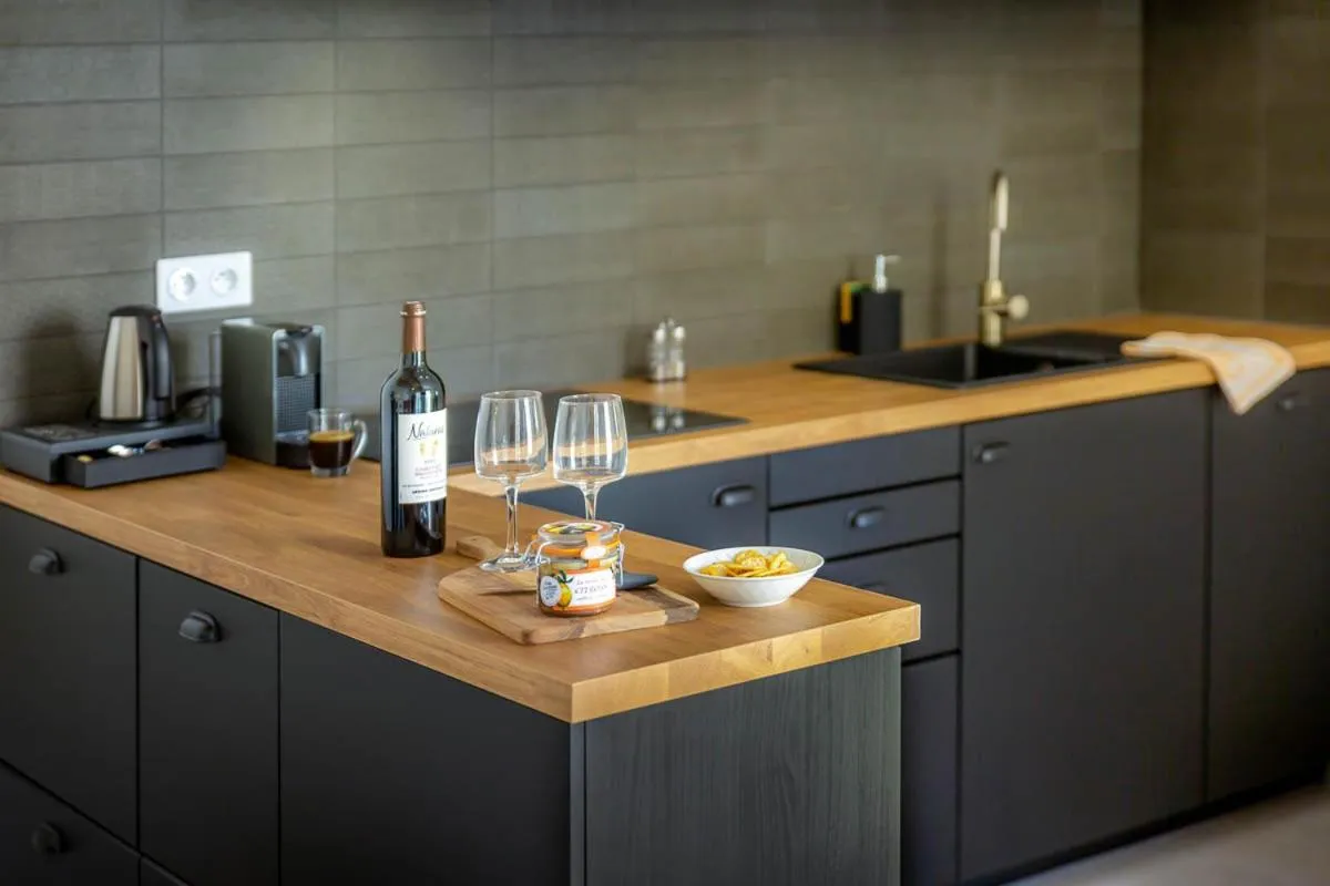 Kitchen or kitchenette in Provence Au Coeur Appart Hotels