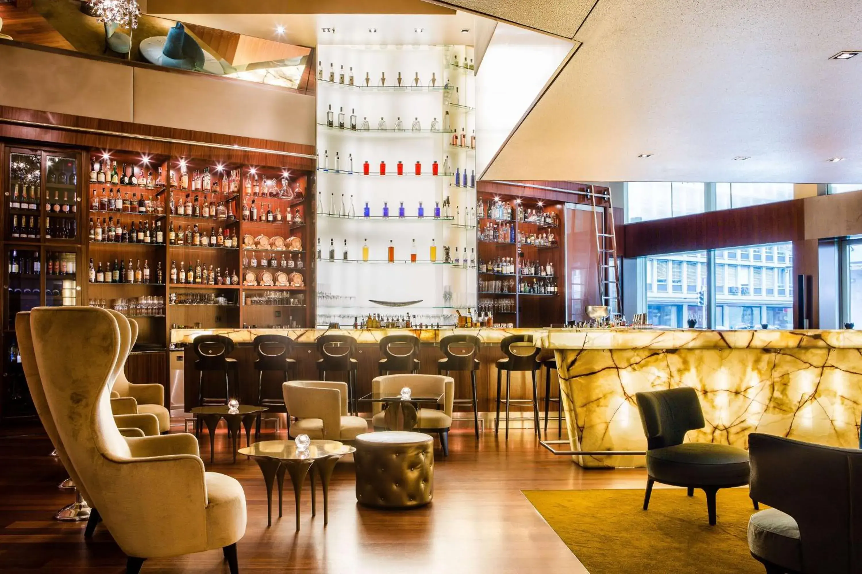 Lounge or bar in Park Hyatt Zurich – City Center Luxury Lounge or bar in Park Hyatt Zurich – City Center Luxury