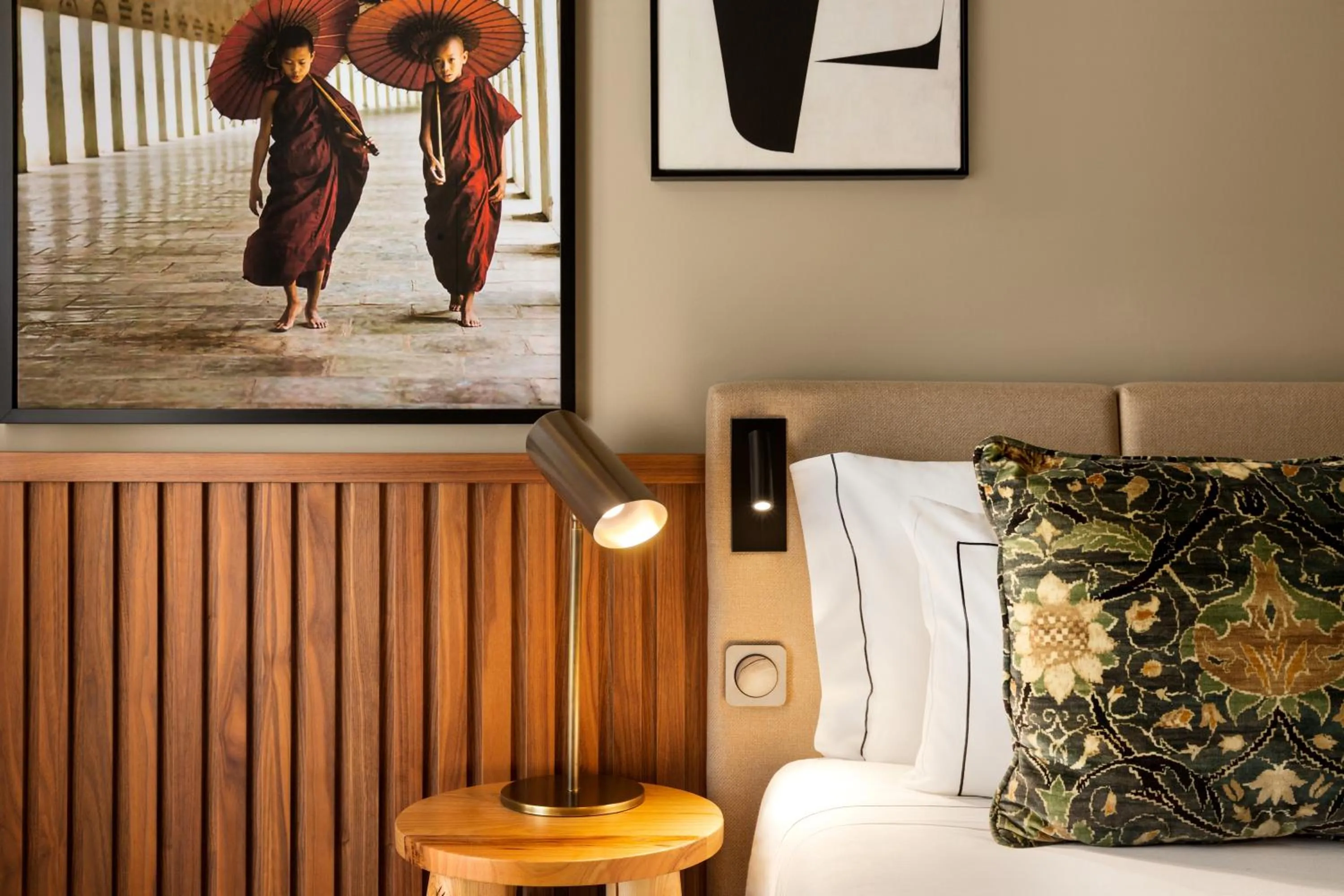 Decorative detail, Bed in Fontinha Porto, Trademark Collection by Wyndham