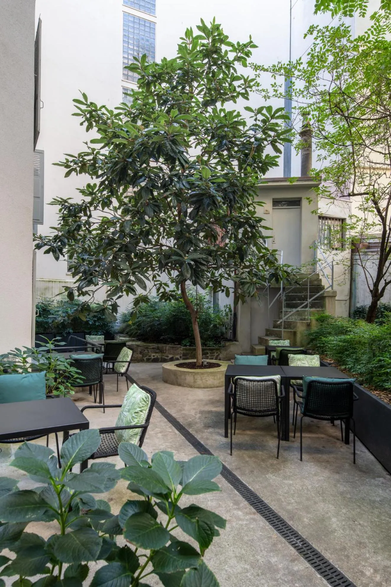 Patio in Hôtel Pax