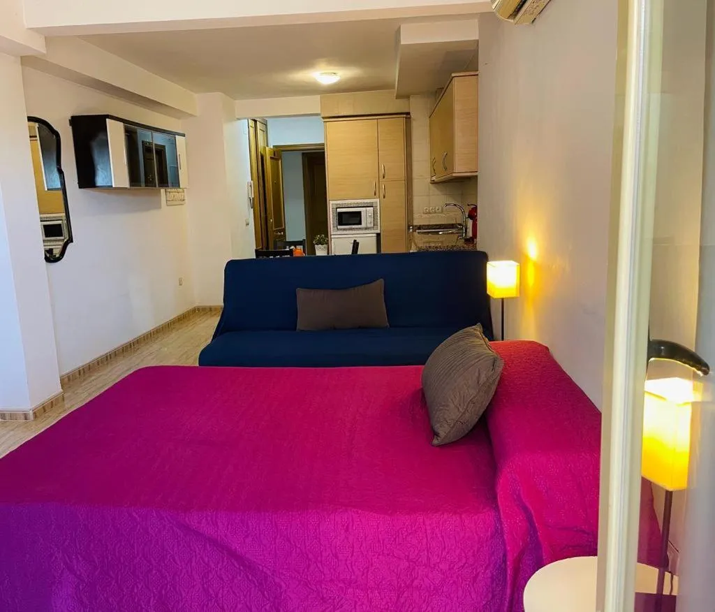 Photo of the whole room, Bed in Puerta del Sol TRM only adults Aparts