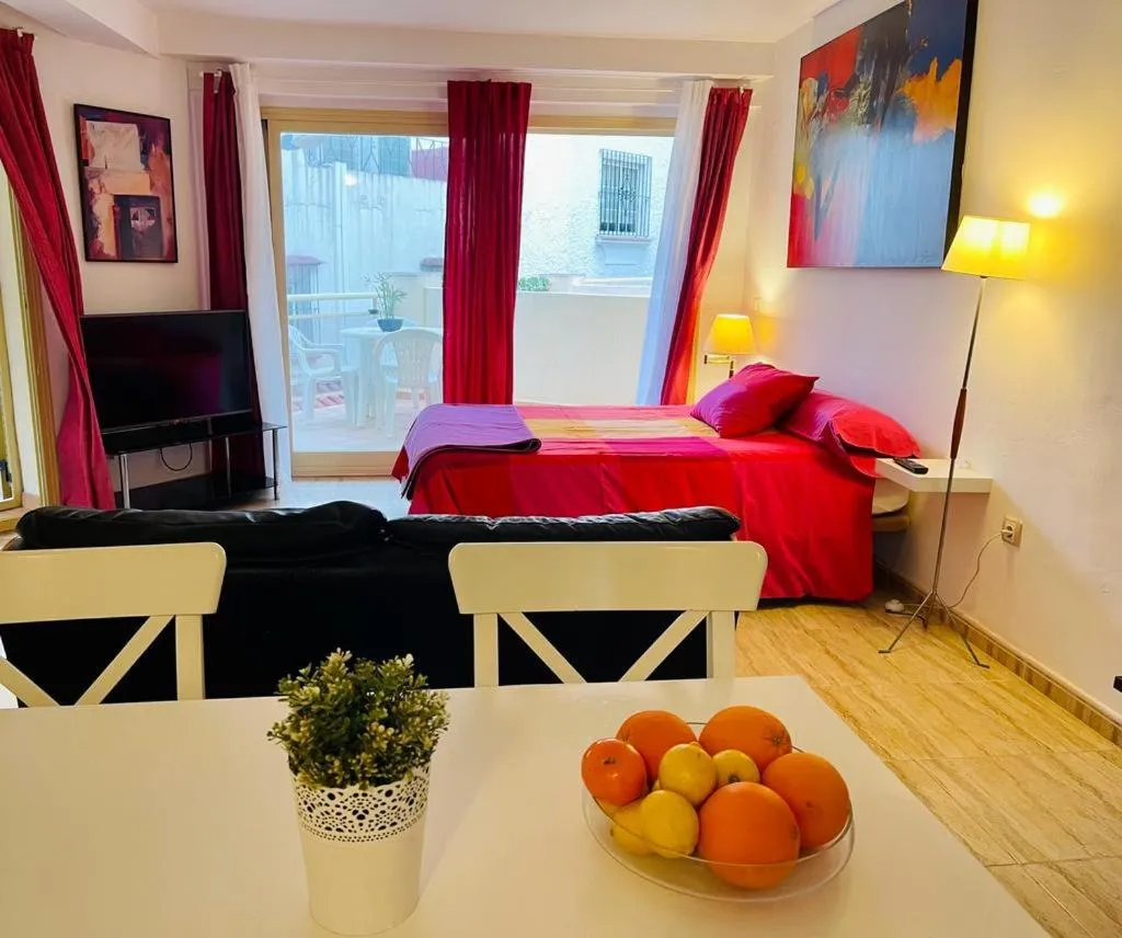 Photo of the whole room, Bed in Puerta del Sol TRM only adults Aparts