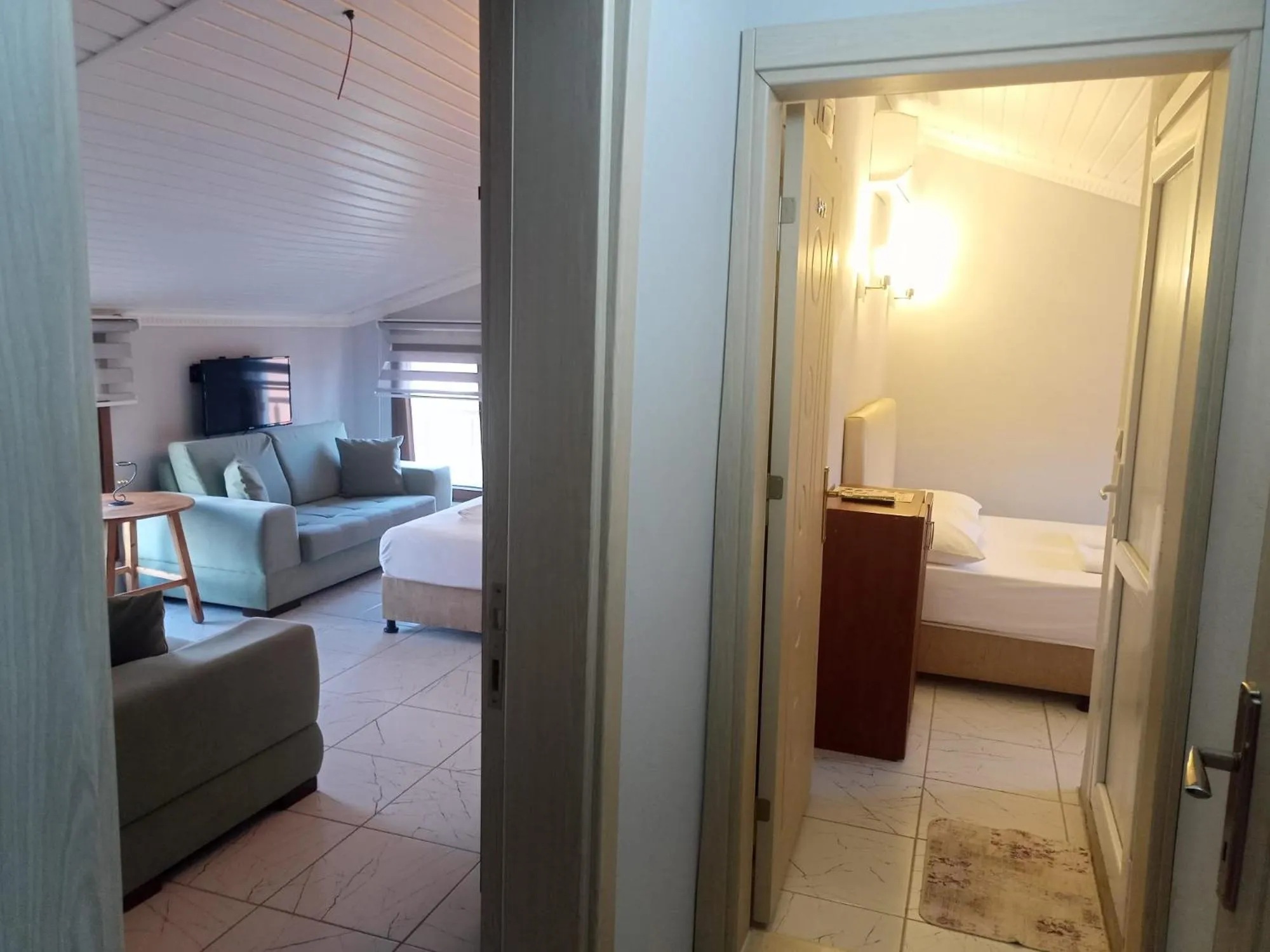 Bed in yelken apart hotel