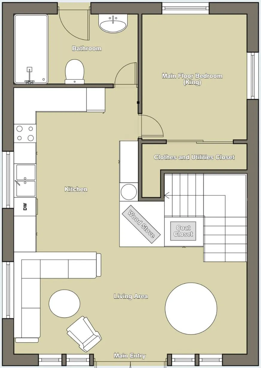 Floor plan in The Cascade Chalet - Leavenworth