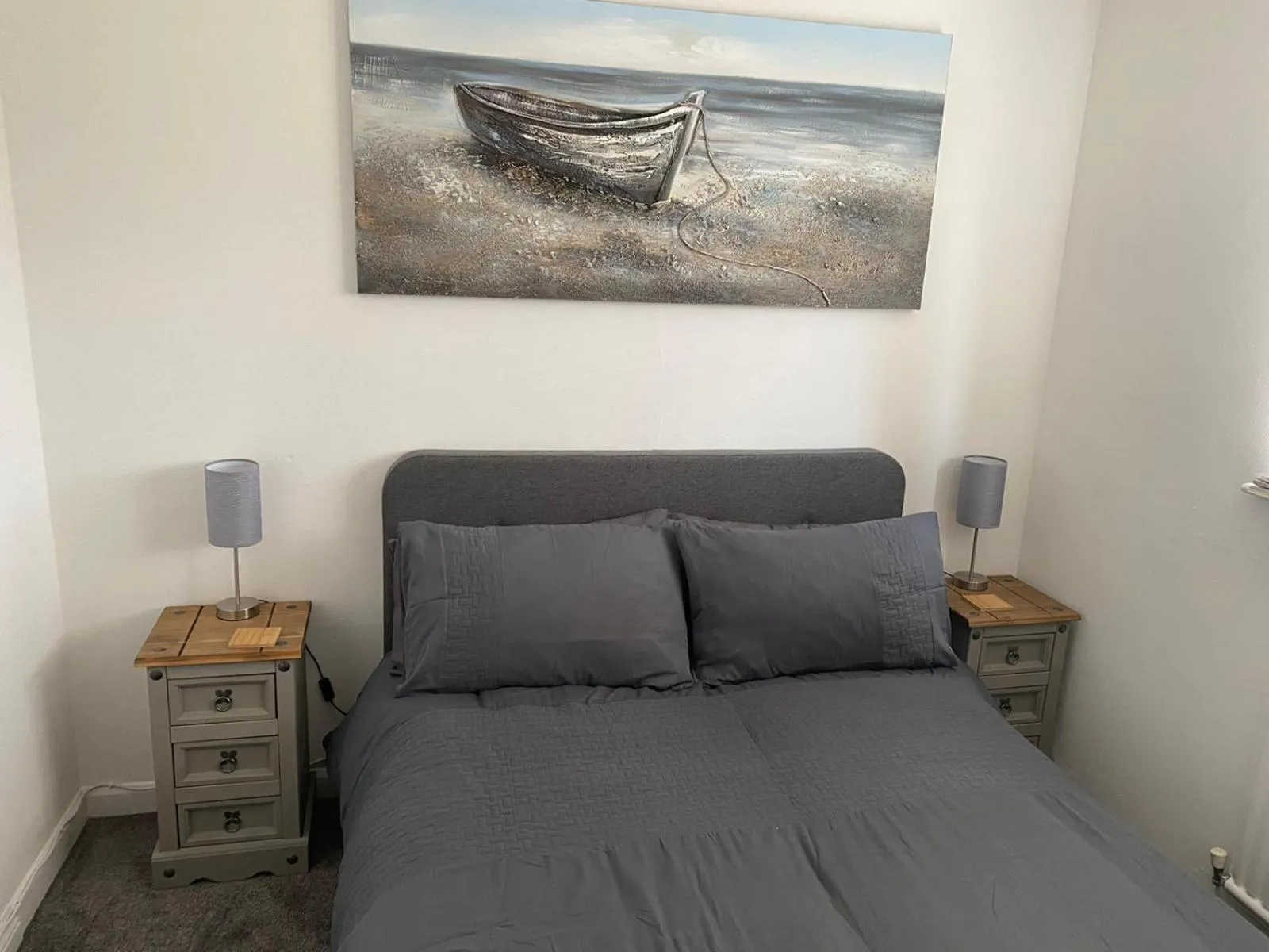 Bedroom, Bed in Riverside Park Ground Floor Apt 1 BR Parking St Neots