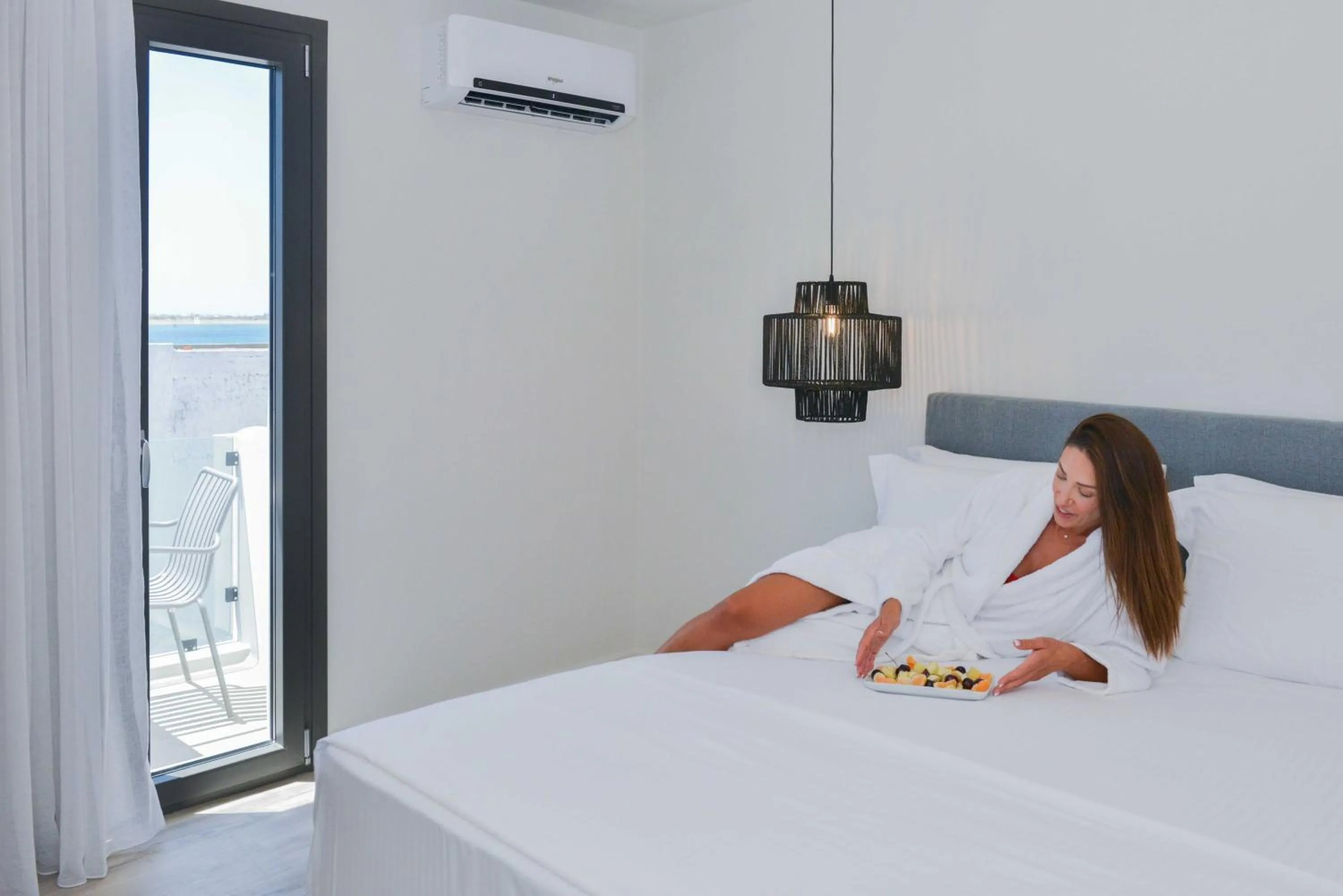 Balcony/Terrace, Bed in Princess Mare Hotel - Adults Only