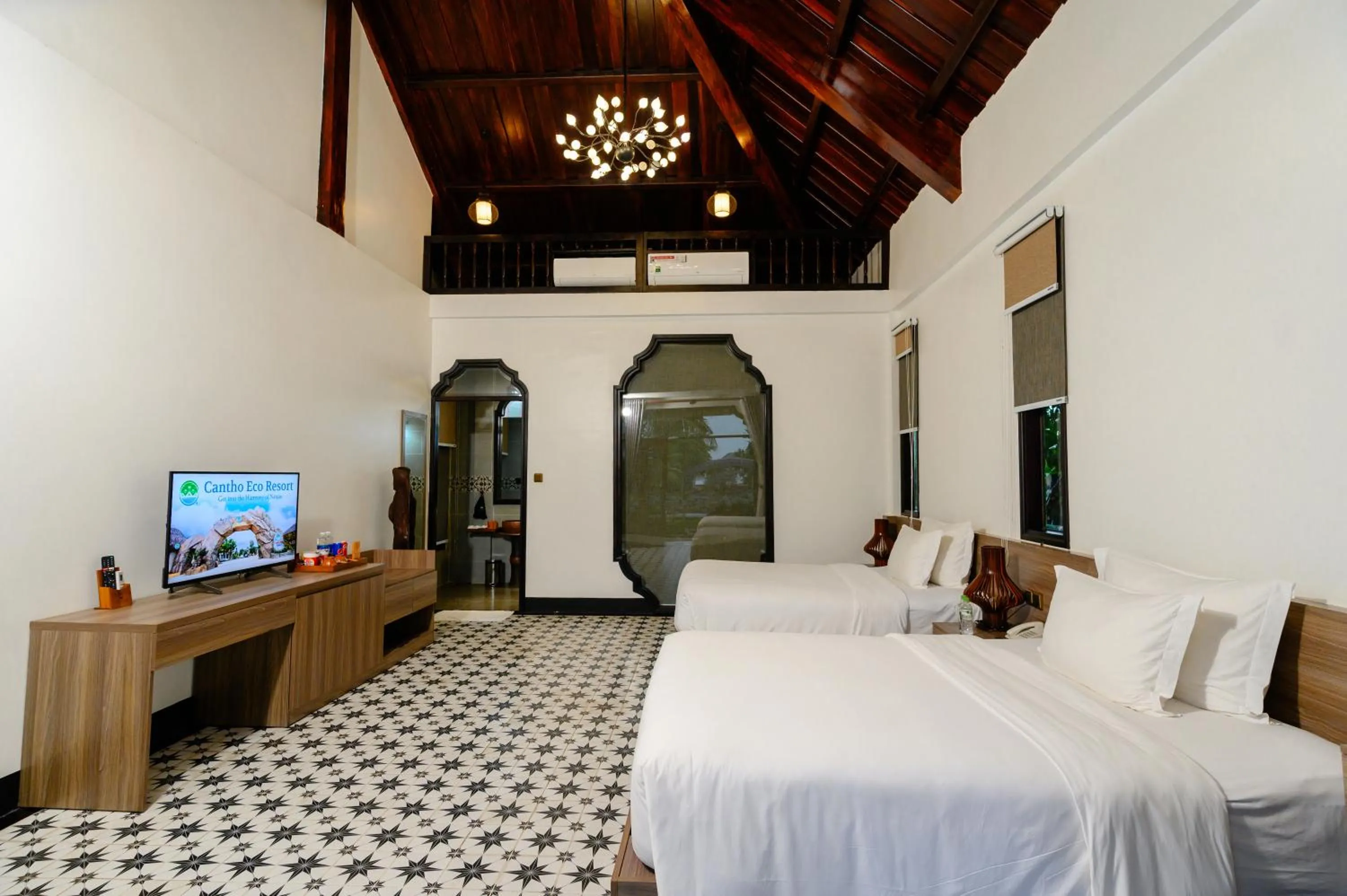 Bed in Cantho Eco Resort