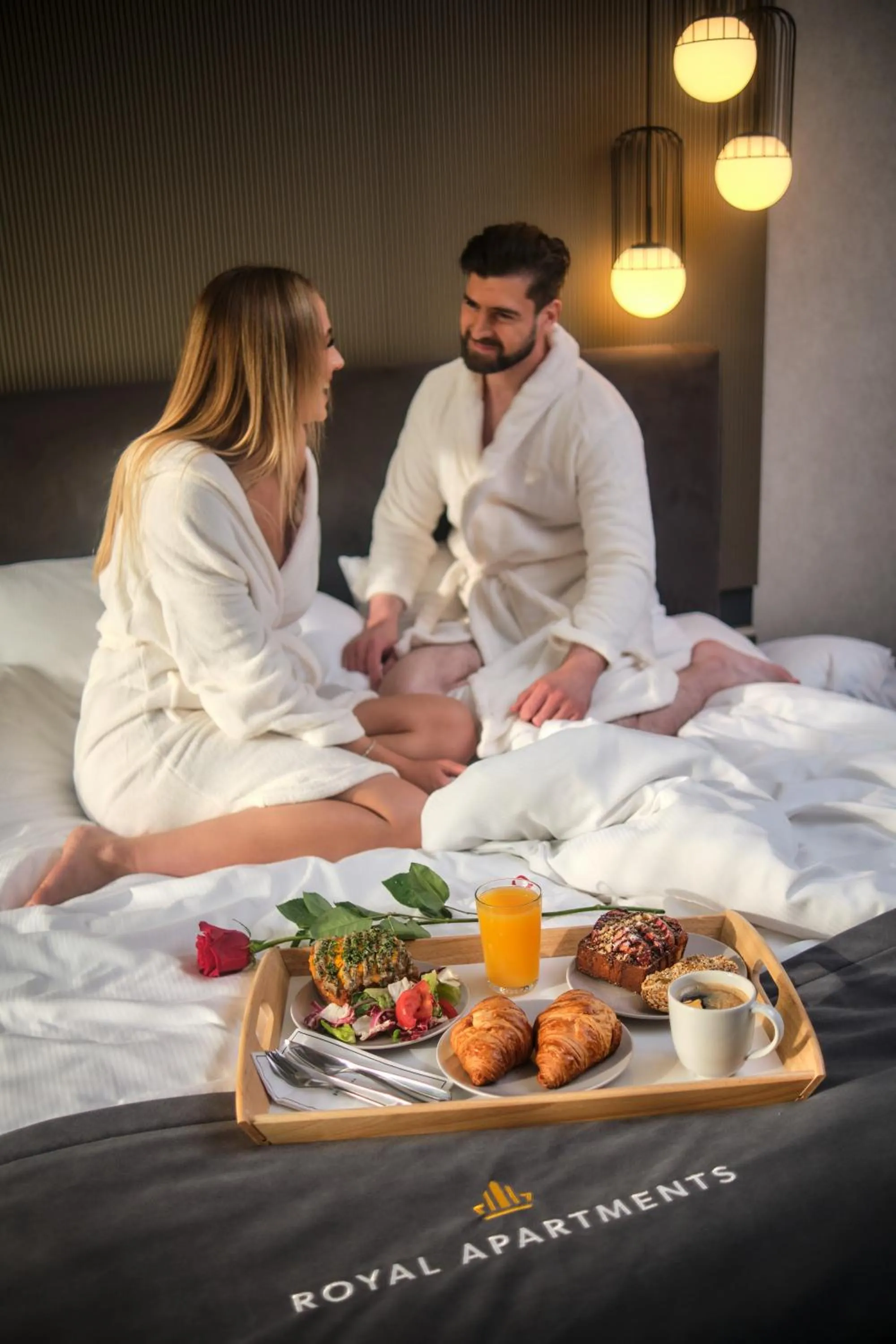 People, Bed in Boutique Residence Gdańsk