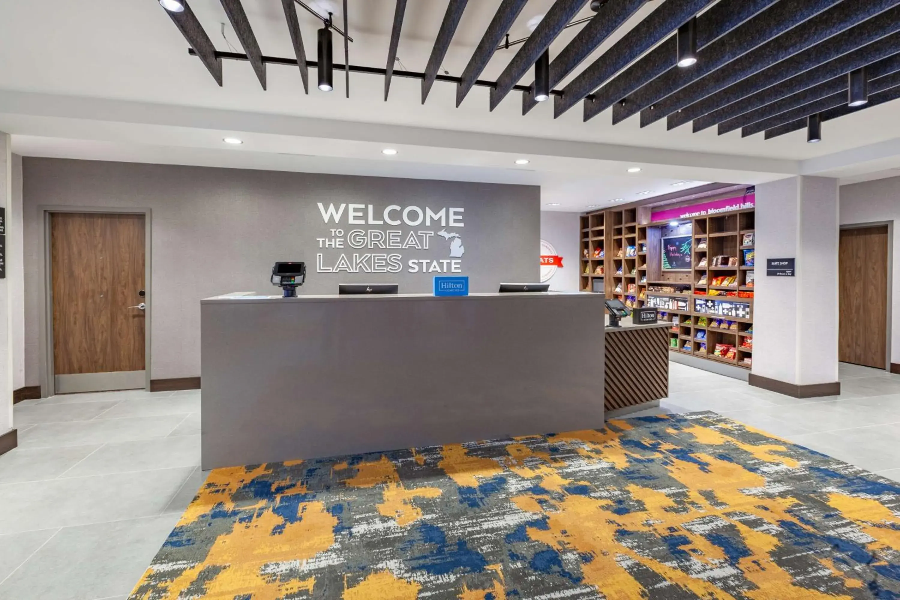Lobby or reception in Hampton Inn & Suites Bloomfield Hills Detroit Lobby or reception in Hampton Inn & Suites Bloomfield Hills Detroit
