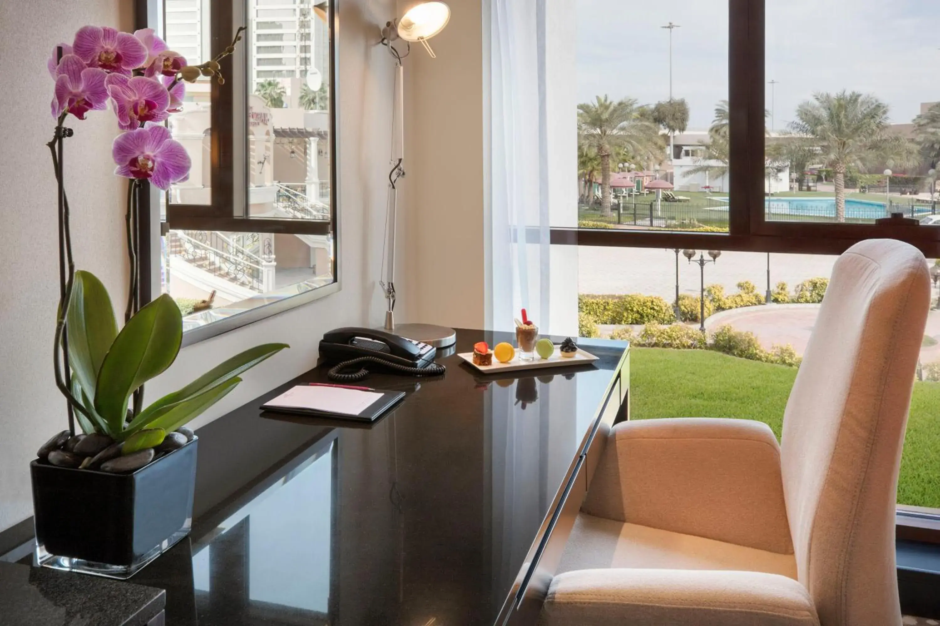 Pool view in Crowne Plaza Bahrain by IHG Pool view in Crowne Plaza Bahrain by IHG