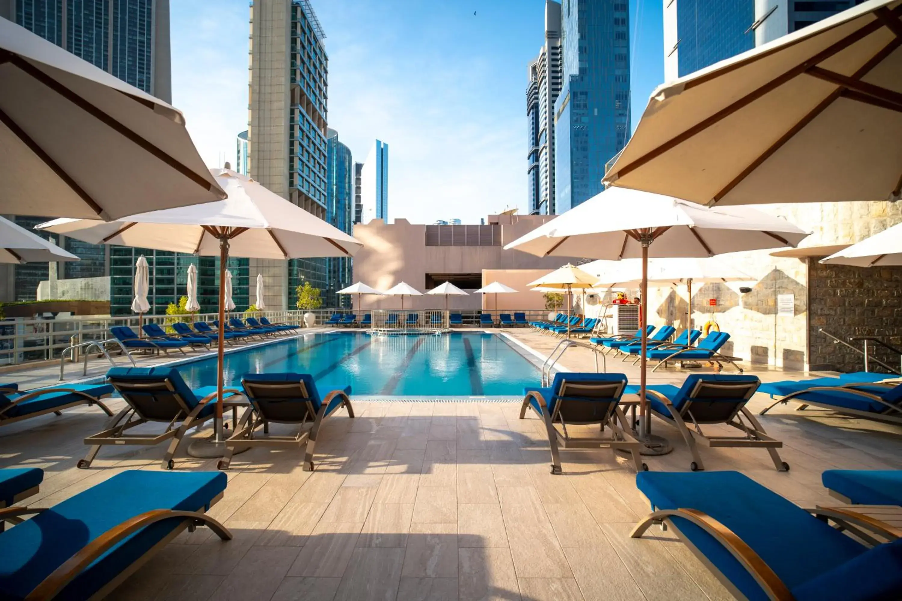Swimming pool in Rose Rayhaan by Rotana - Dubai Swimming pool in Rose Rayhaan by Rotana - Dubai