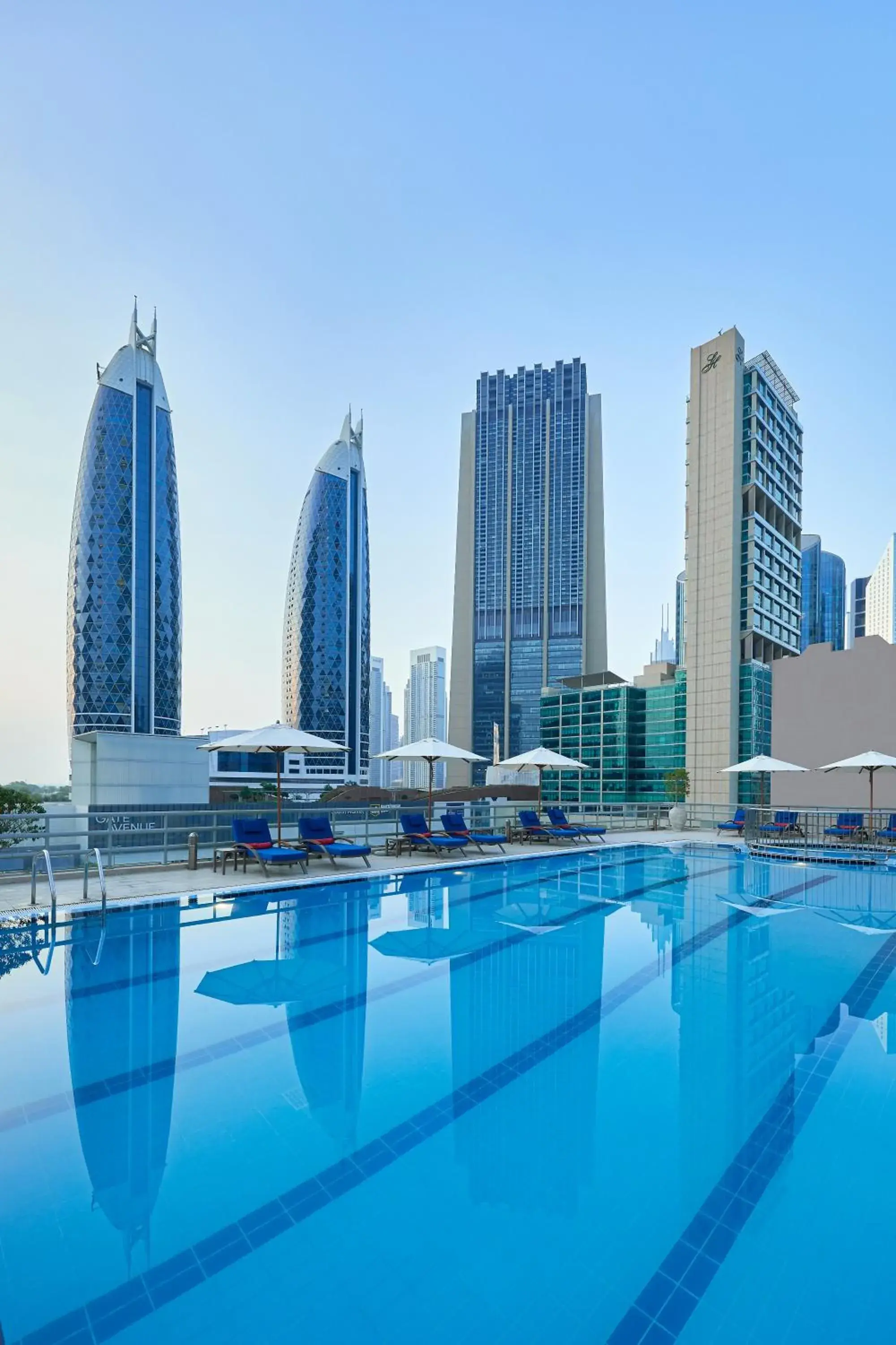 Swimming pool in Rose Rayhaan by Rotana - Dubai Swimming pool in Rose Rayhaan by Rotana - Dubai