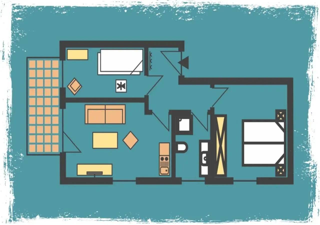 Photo of the whole room, Floor Plan in DAS HUDEWALD Hotel & Resort