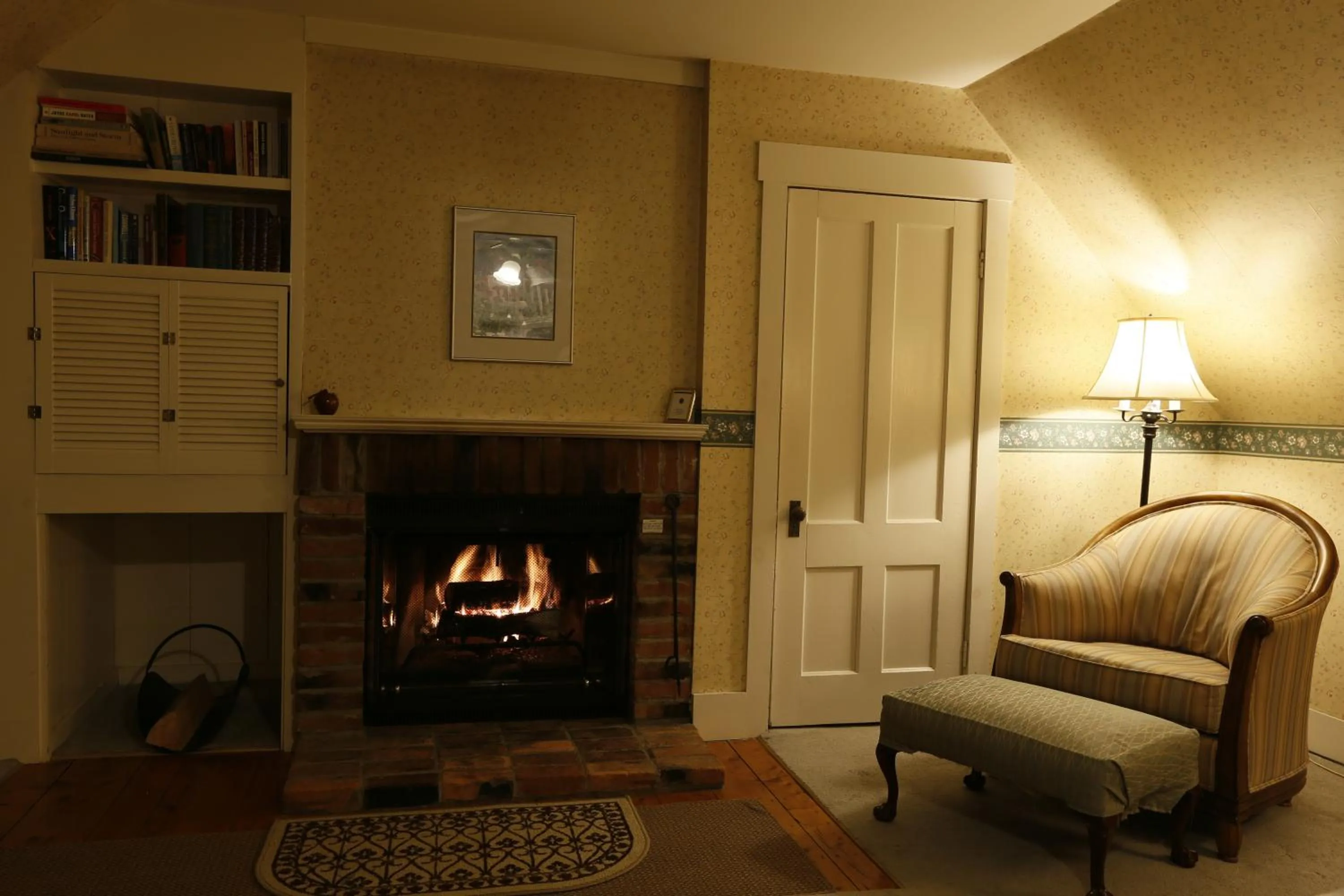 fireplace in Deerfield Valley Inn - Mt Snow