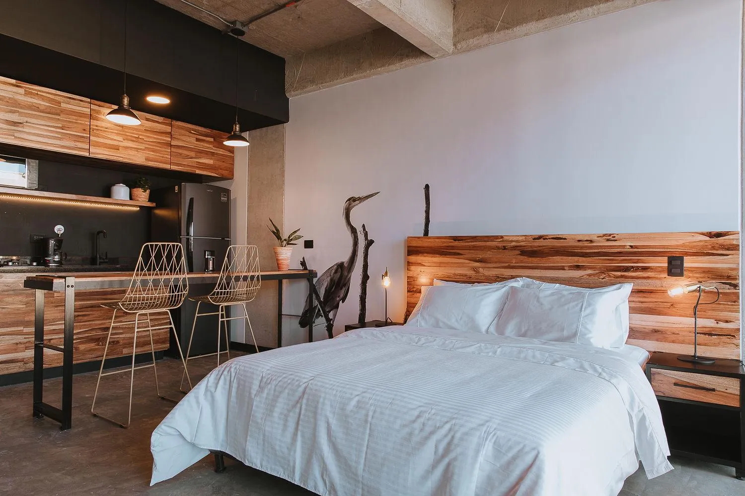 Bed in Hotel 3450 Living Lofts