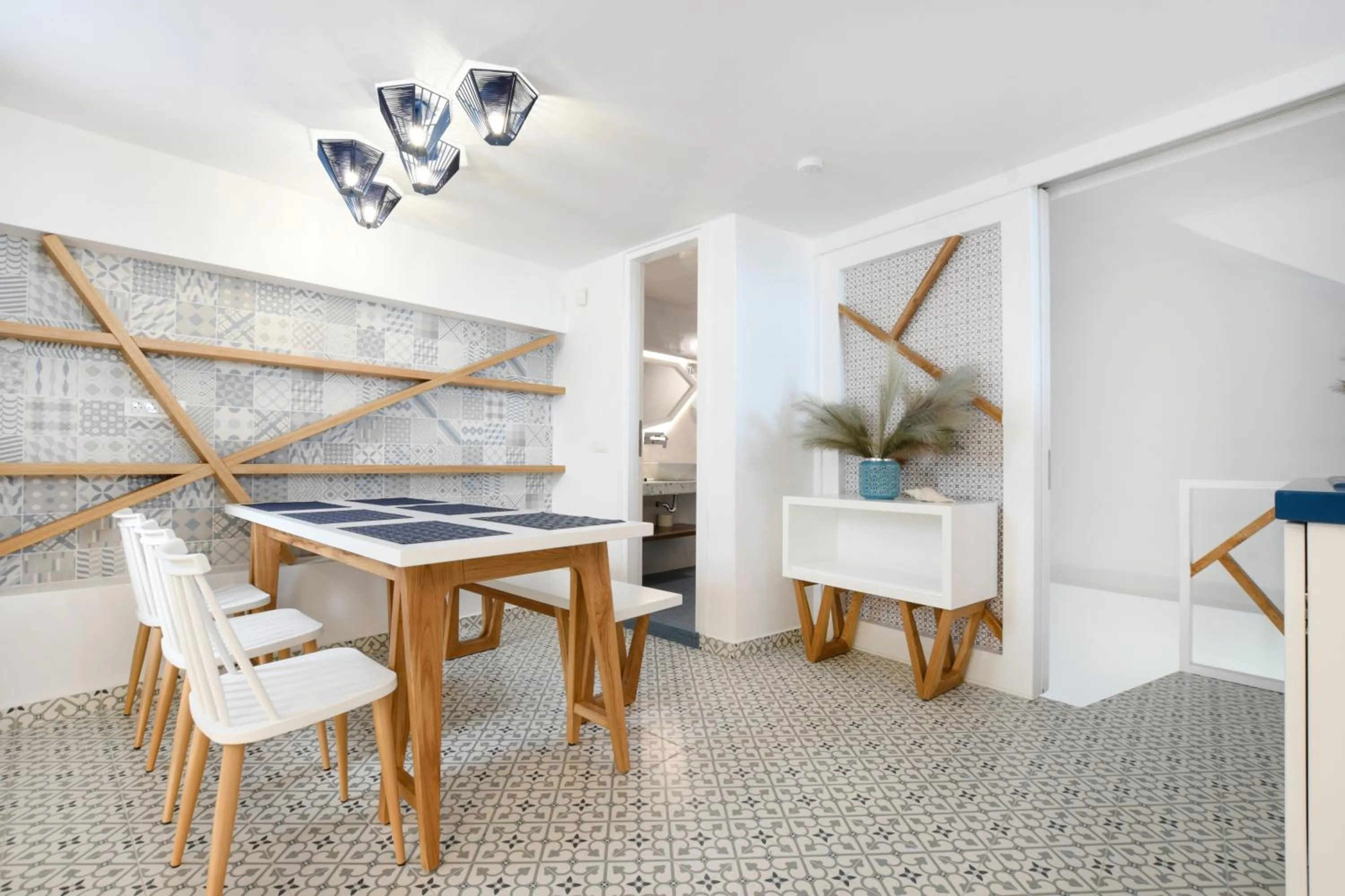 Dining area in Blue White Residence