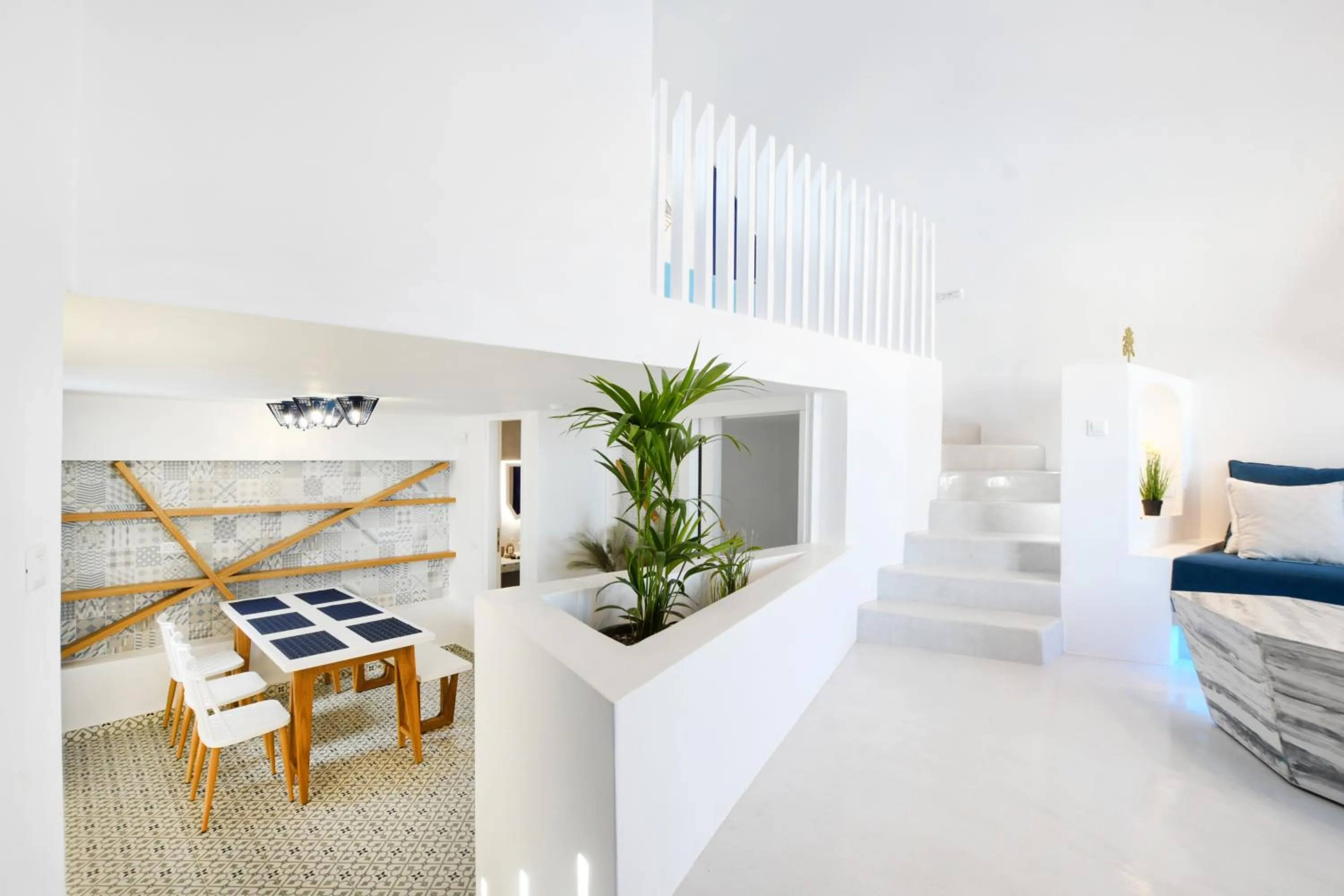 TV and multimedia, Bed in Blue White Residence