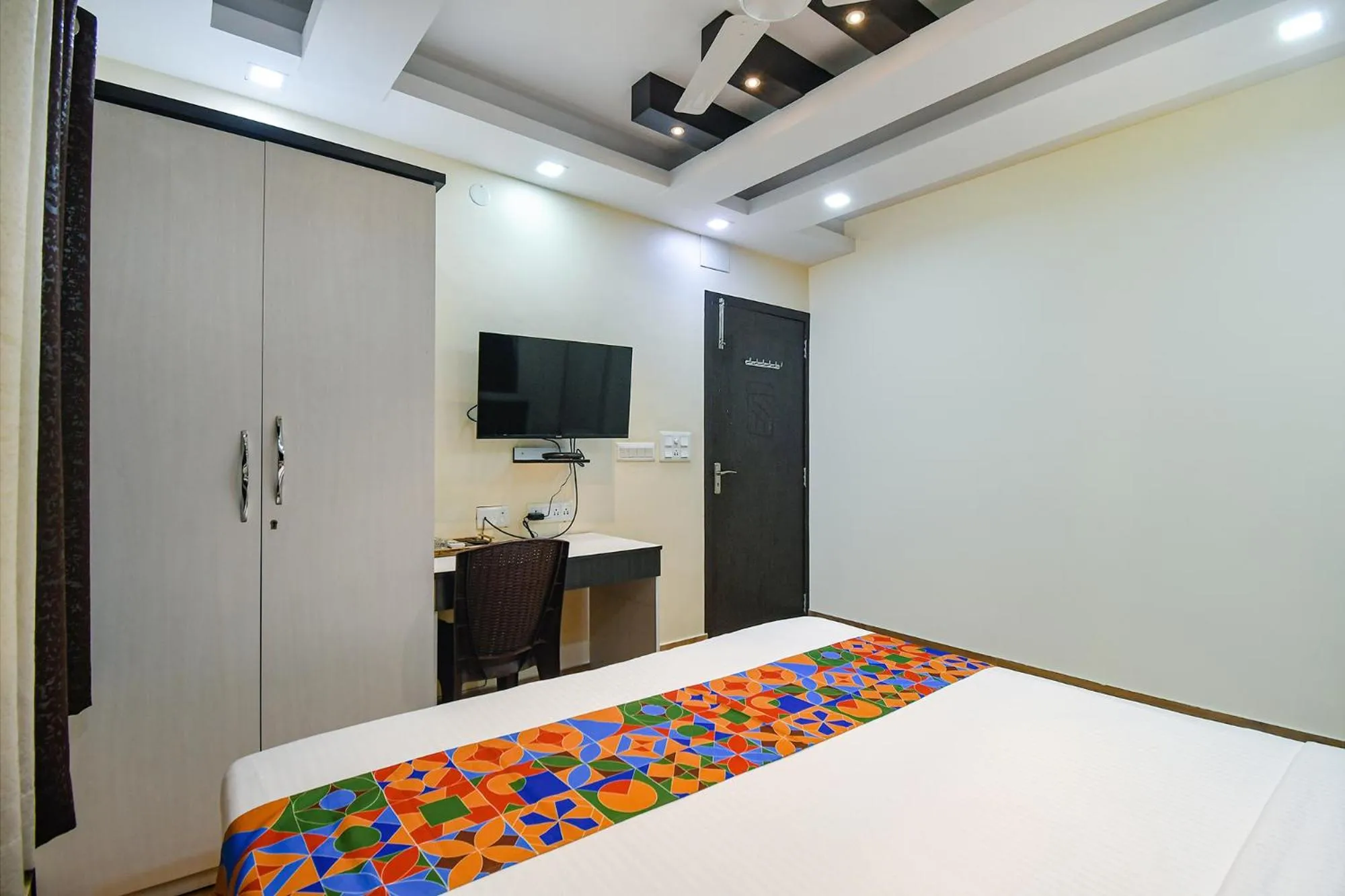 Bed in FabHotel New Annapurna Plaza - Nr Axis Mall